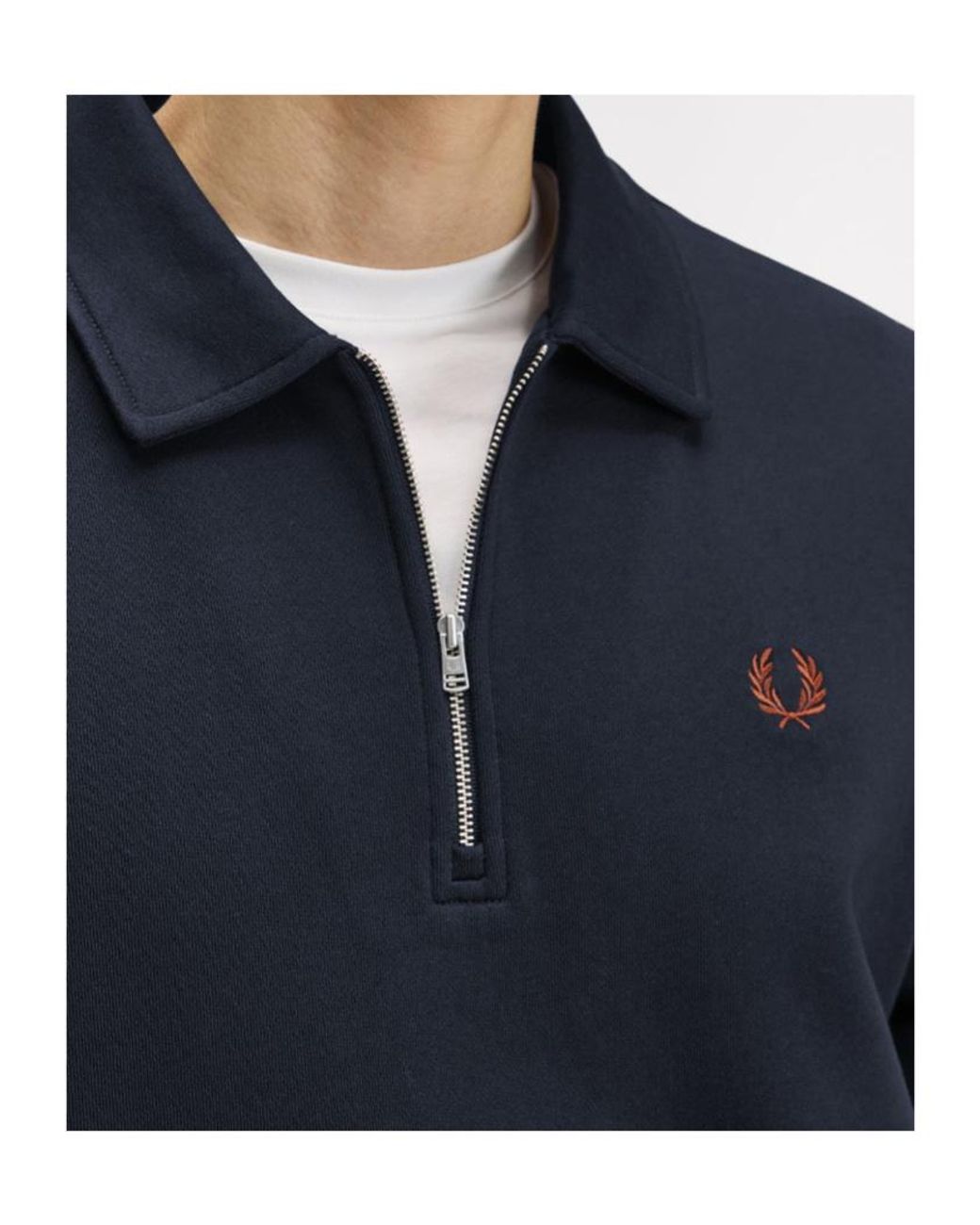 Fred Perry Blue 100% Cotton Sweatshirt for men