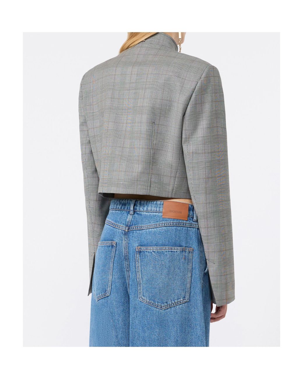 Sportmax Gray Spxesposto Cropped Jacket