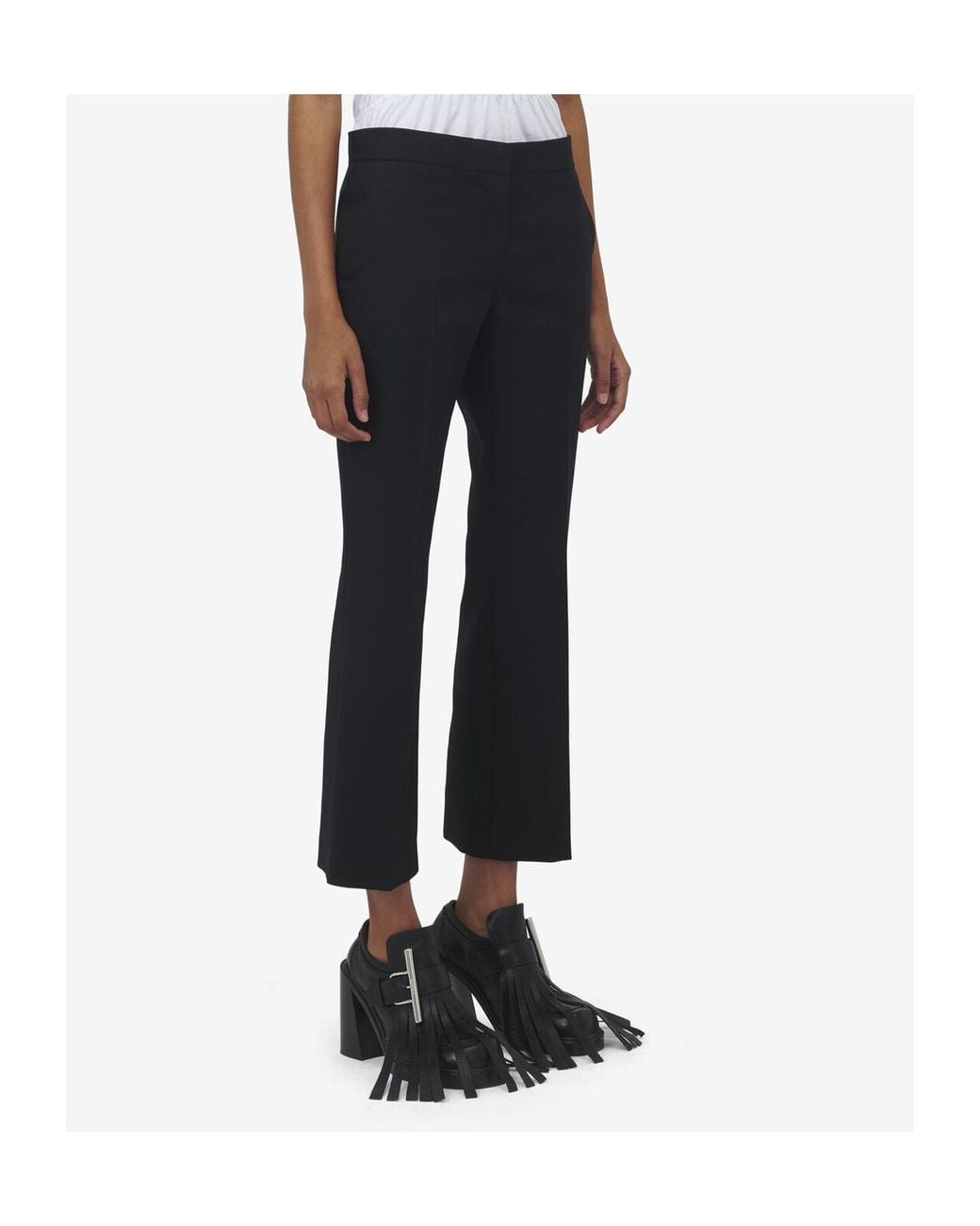 Alexander McQueen Black Tailored Wool Trousers