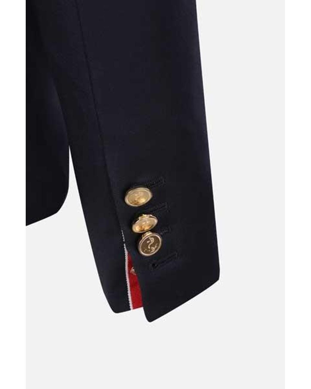 Thom Browne Blue Single-Breasted Tailored Blazer