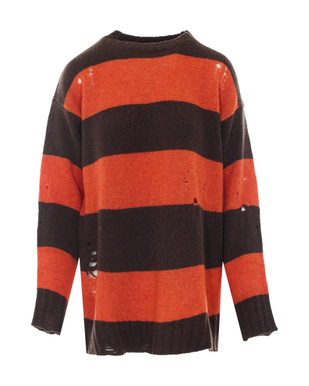 Aniye By Red Lilith Distressed Striped Knitted Sweater