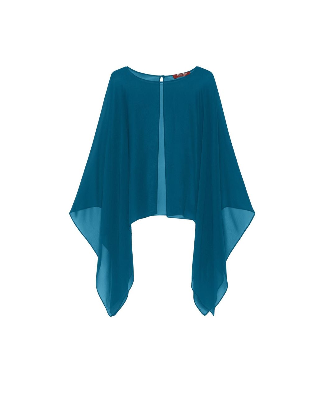 Max Mara Blue Round Neck Shawl