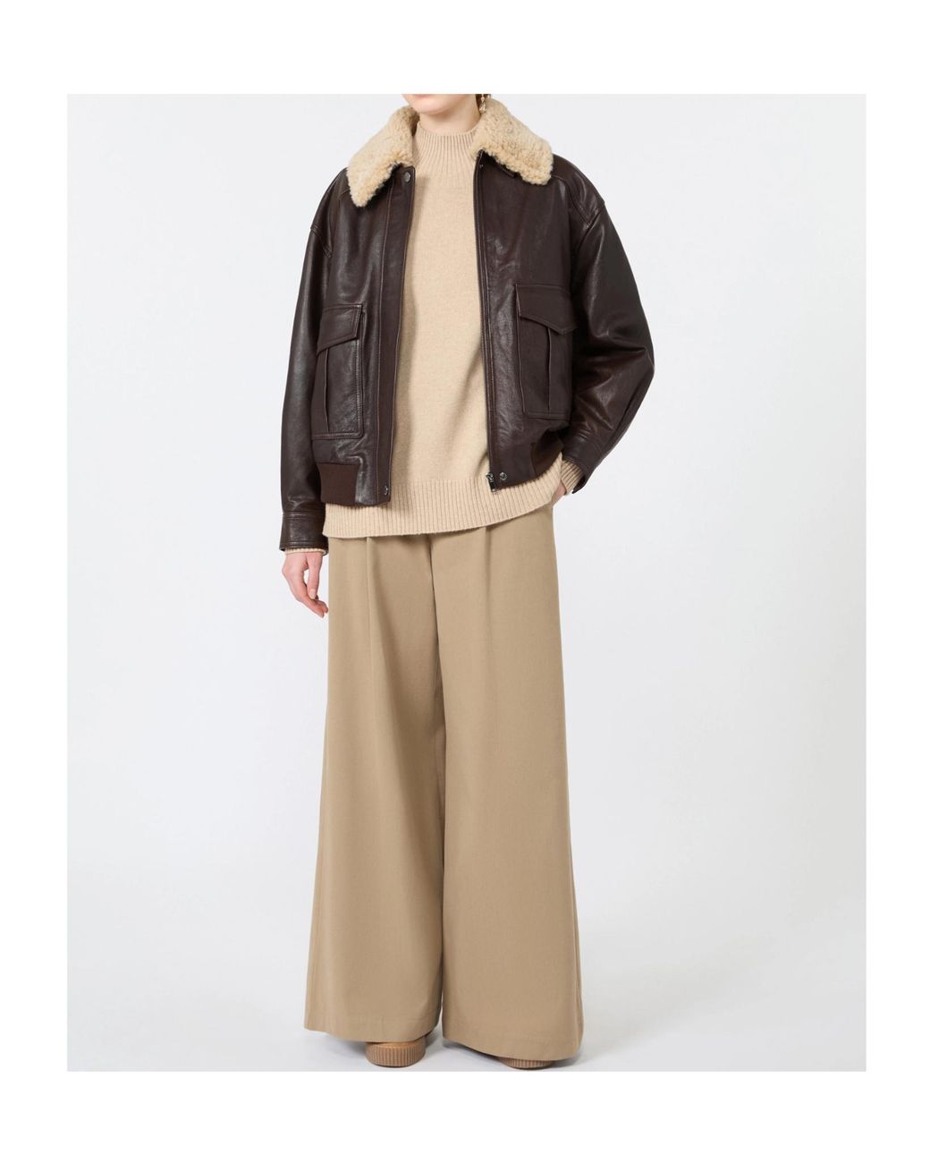 Max Mara Natural Weekend Editto Wide-Leg Pants
