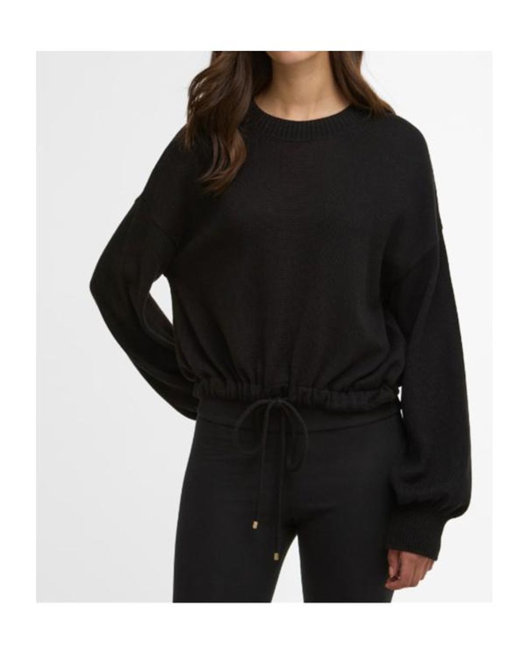 Barbour Black Long-Sleeved Crew Neck Knit Sweater