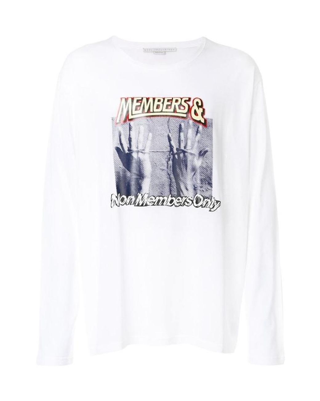 Stella McCartney White T-Shirt With Round Neck And Long Sleeves for men