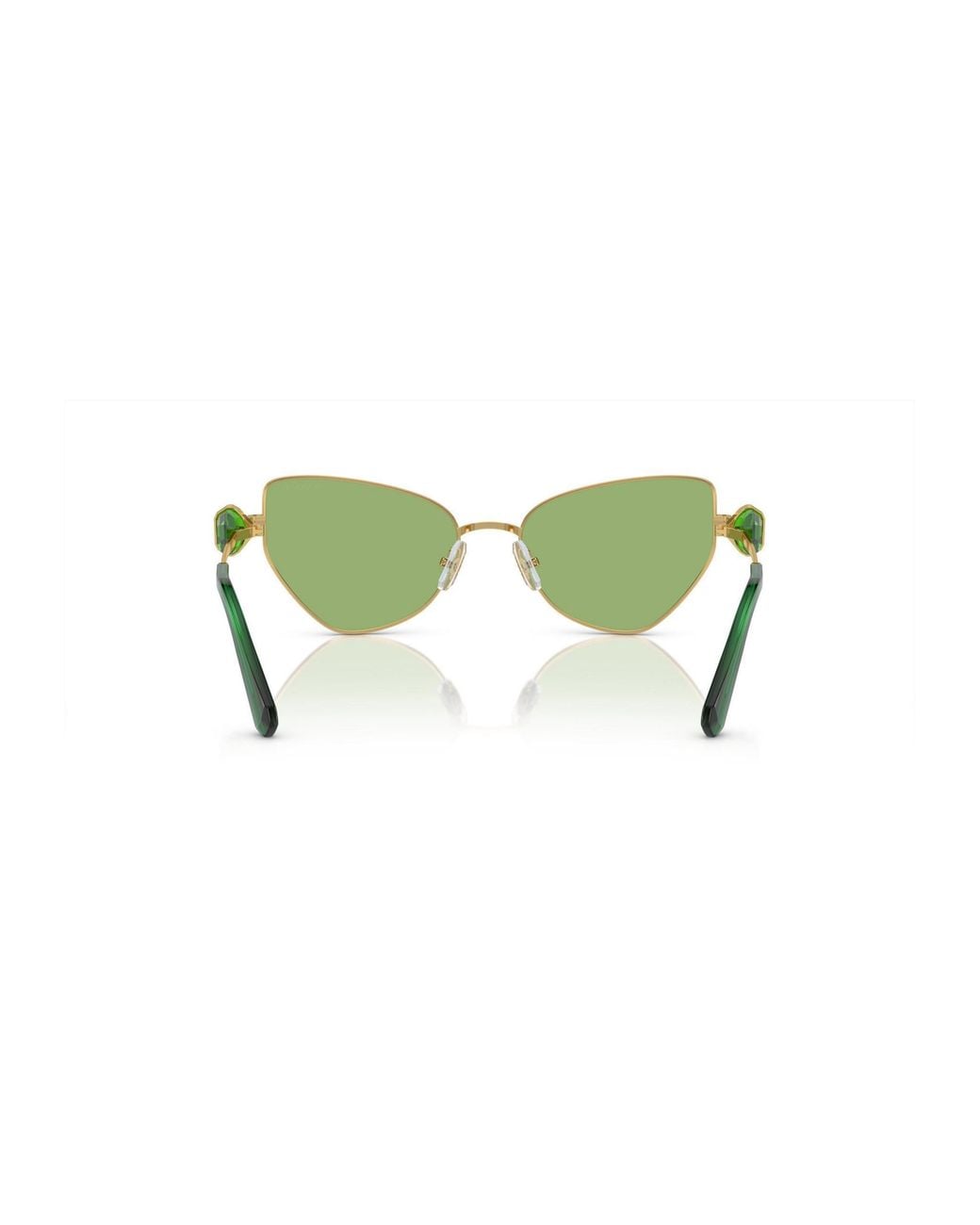 Swarovski Green Cat-Eye Frame Sunglasses