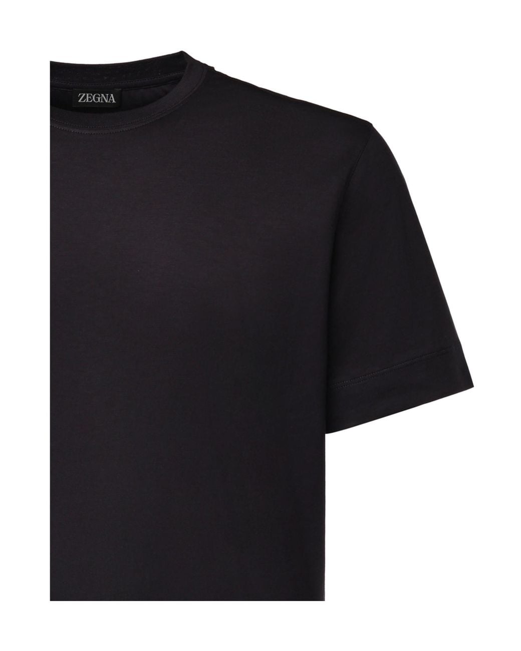 Zegna Black Crew-Neck T-Shirt for men