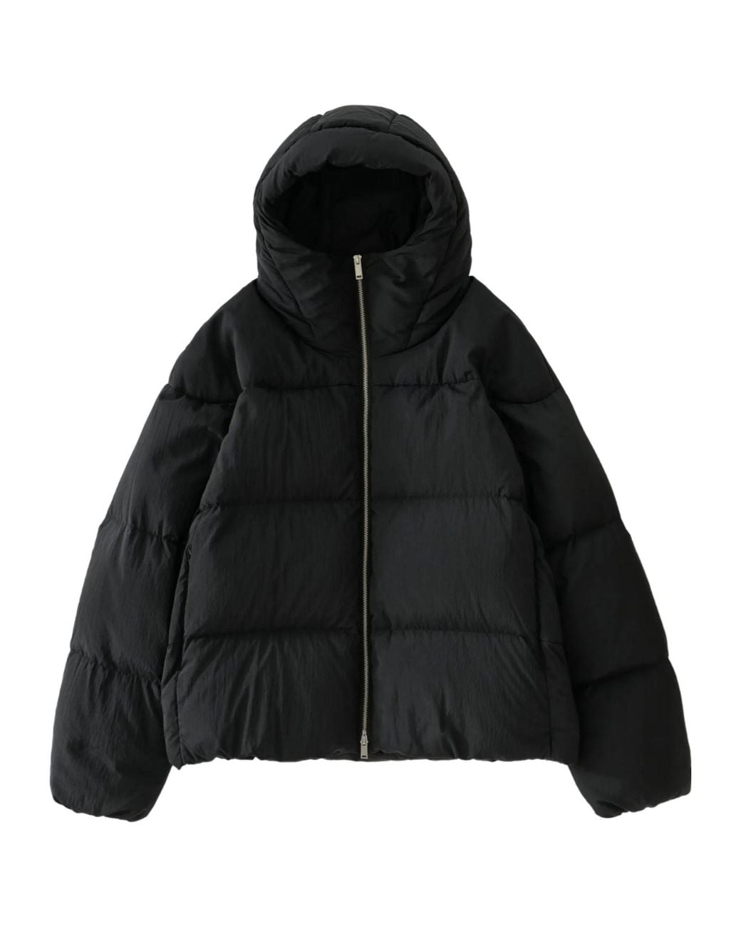 Studio Nicholson Black Pleated Down Jacket for men