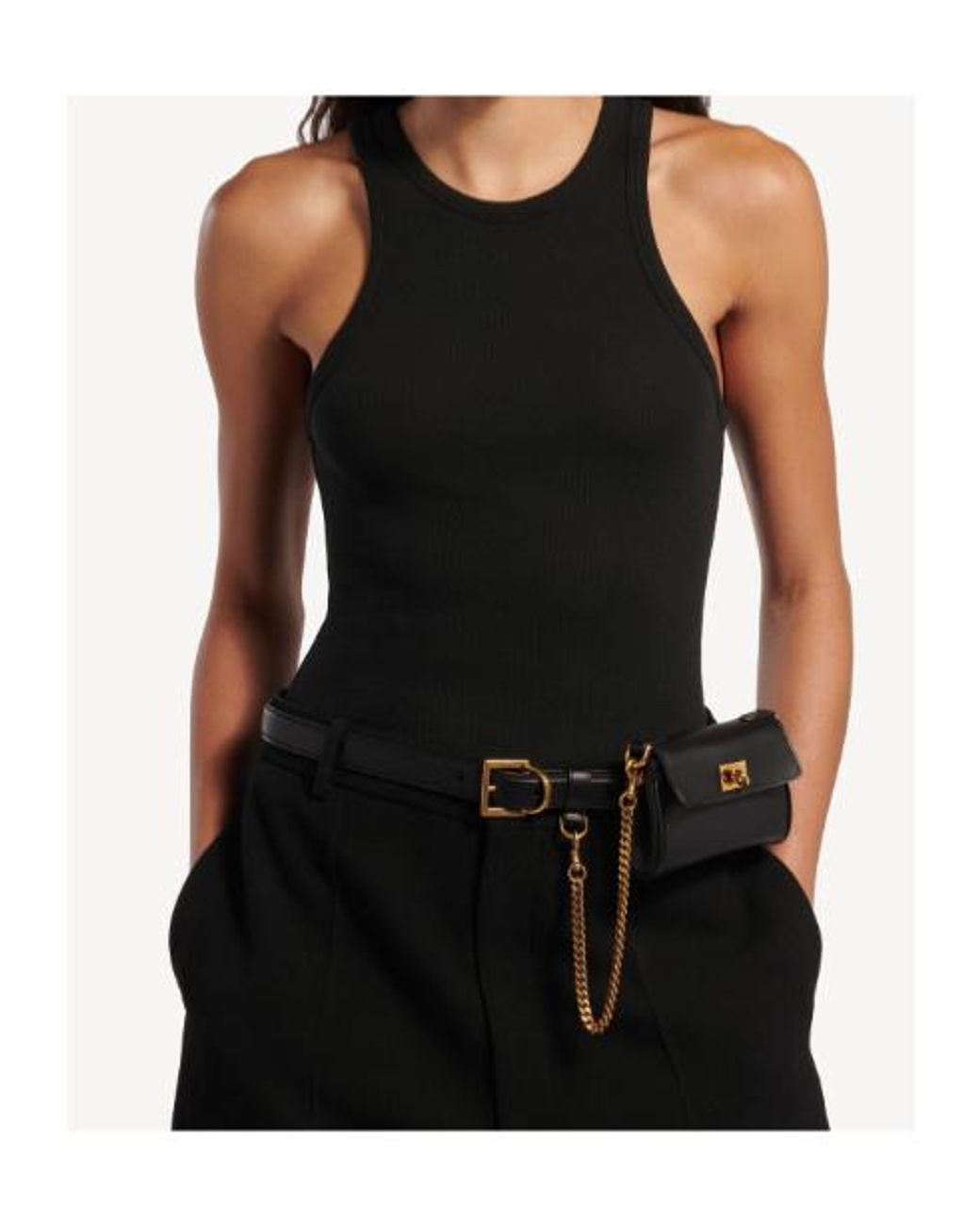 Balenciaga Black Rodeo Belt With Pouch