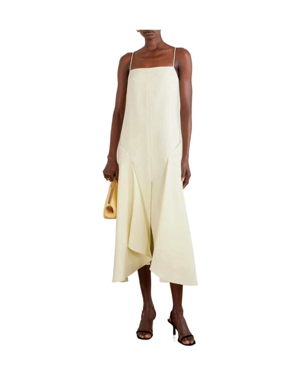 Brandon Maxwell White Spaghetti Strap Dress