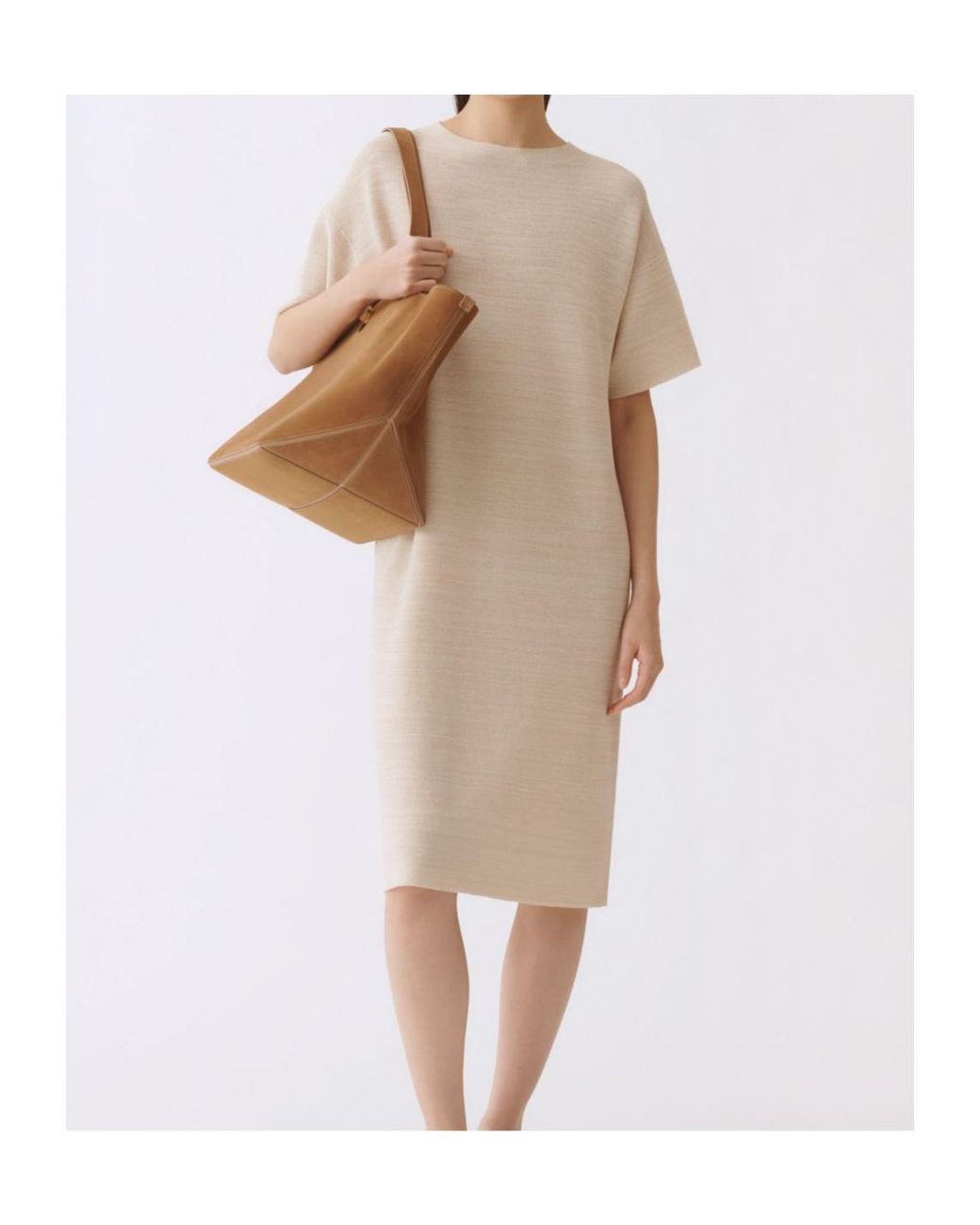 Fabiana Filippi Natural Lurex Knit Dress