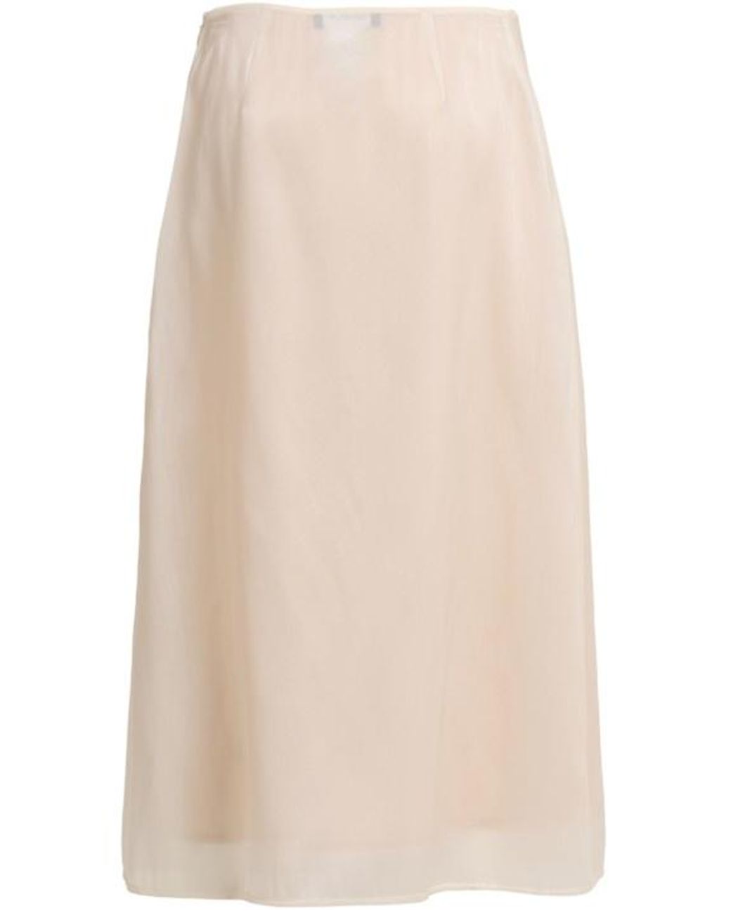 Fabiana Filippi Natural Poly Blend A-Line Midi Skirt