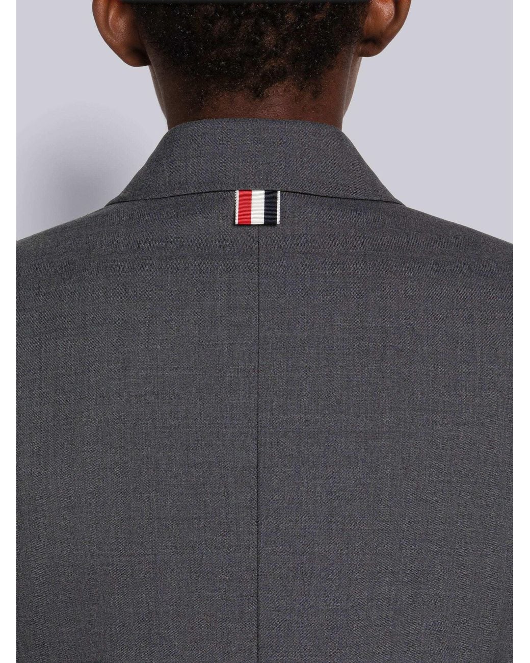 Thom Browne Gray 4-Bar Stripe Wool Coat