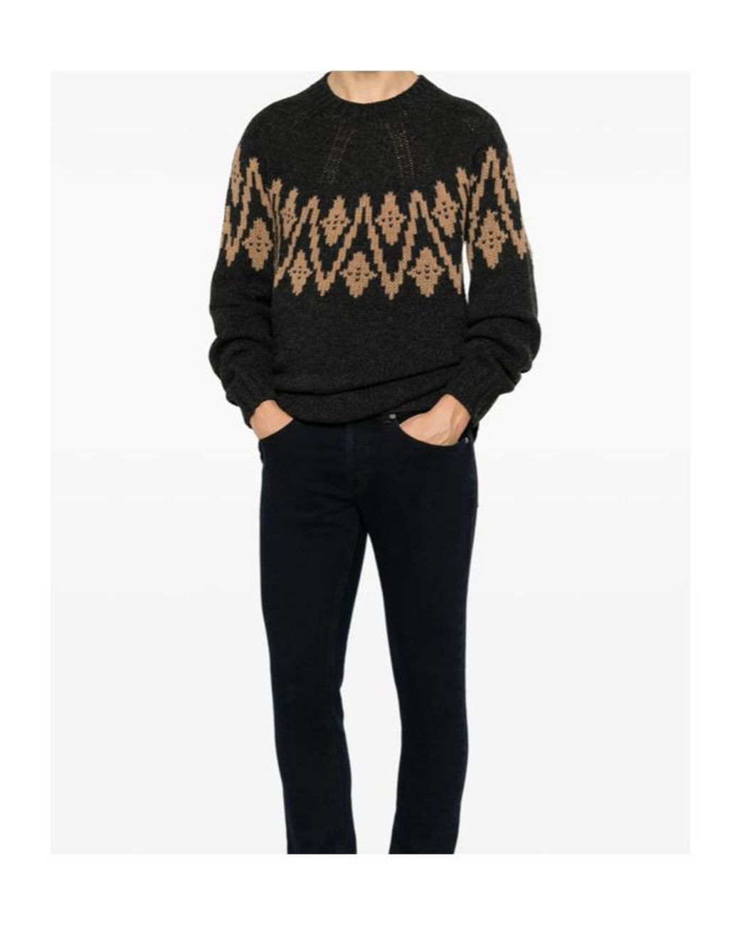 Dondup Black Long-Sleeved Knitwear for men
