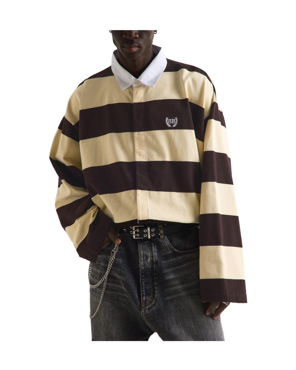 Balenciaga Multicolor Rugby-Style Polo Shirt for men
