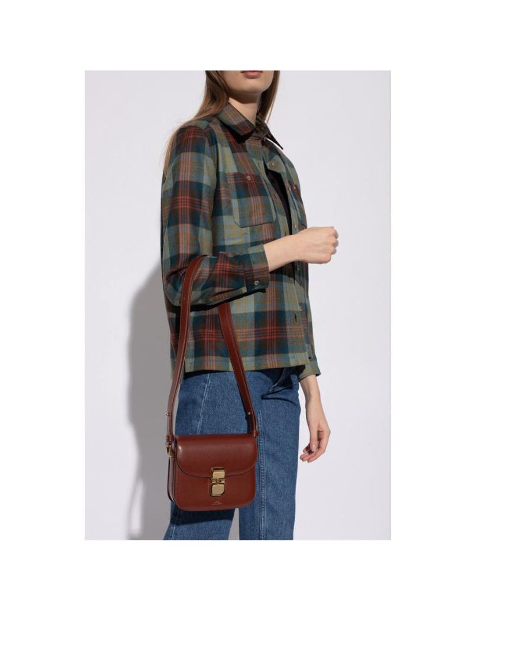 A.P.C. Brown Grace Mini Shoulder Bag