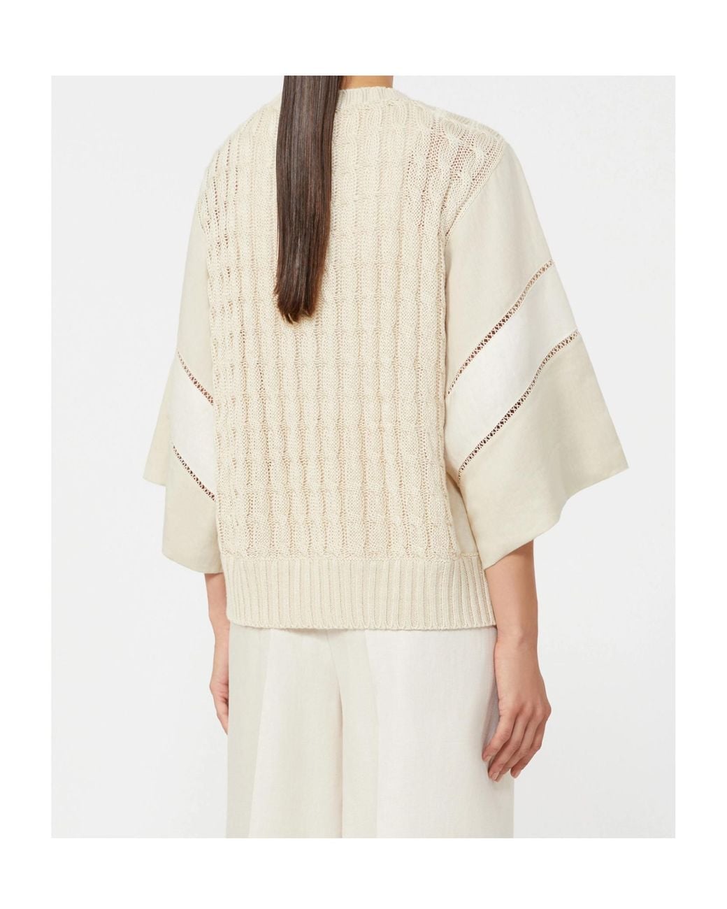 Max Mara Natural Scatola Short-Sleeved Knitted Top