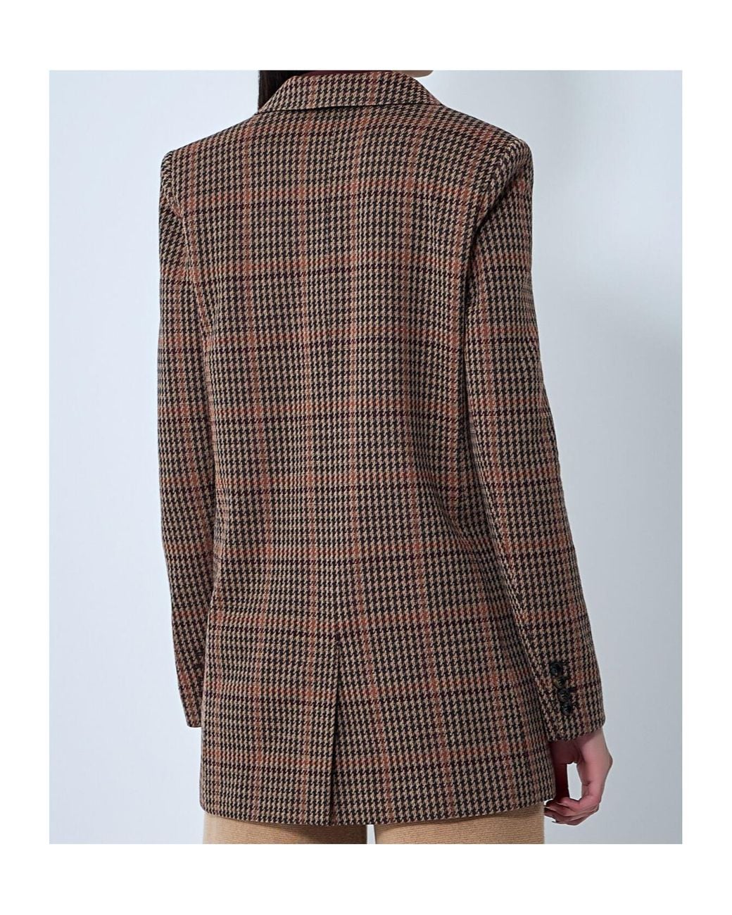 Max Mara Brown Guelfo Checked Blazer