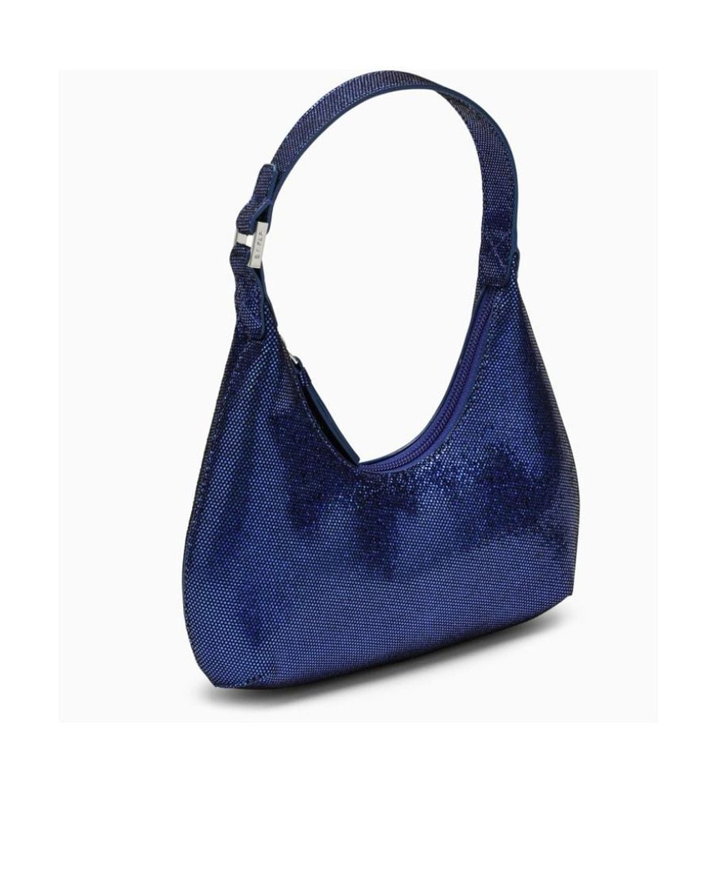 By Far Blue Baby Amber Zipped Tote Bag