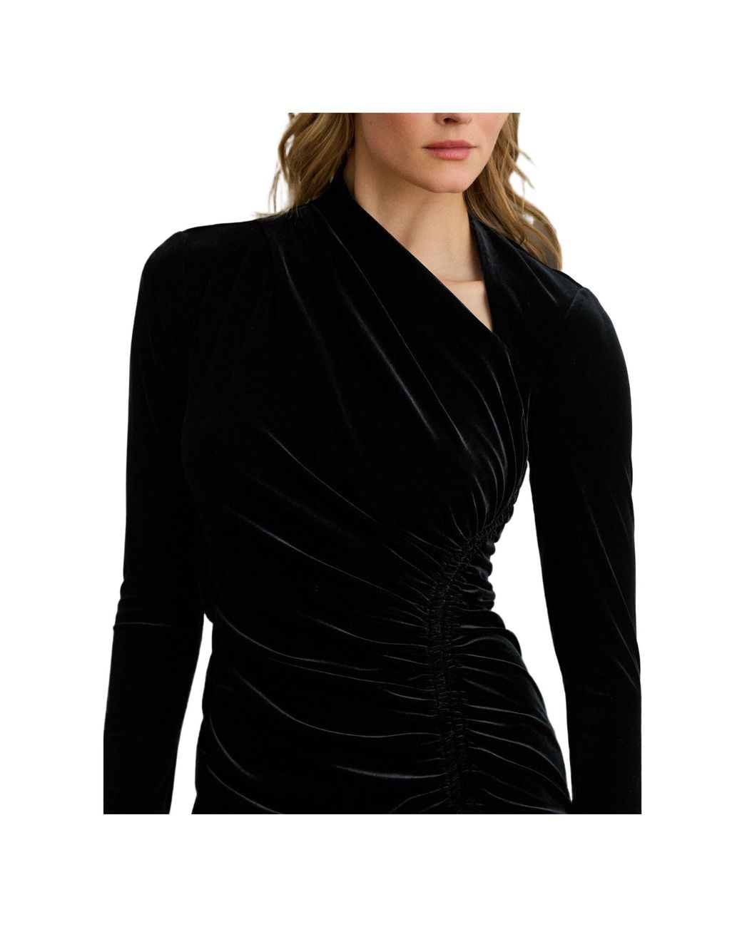 Ralph Lauren Black Solid Color Dress