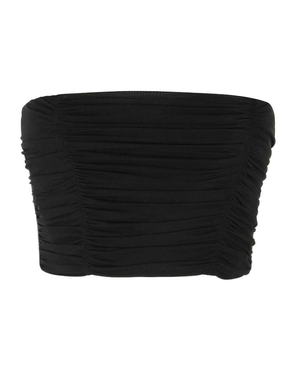 Elisabetta Franchi Black Ruched Bandeau Top