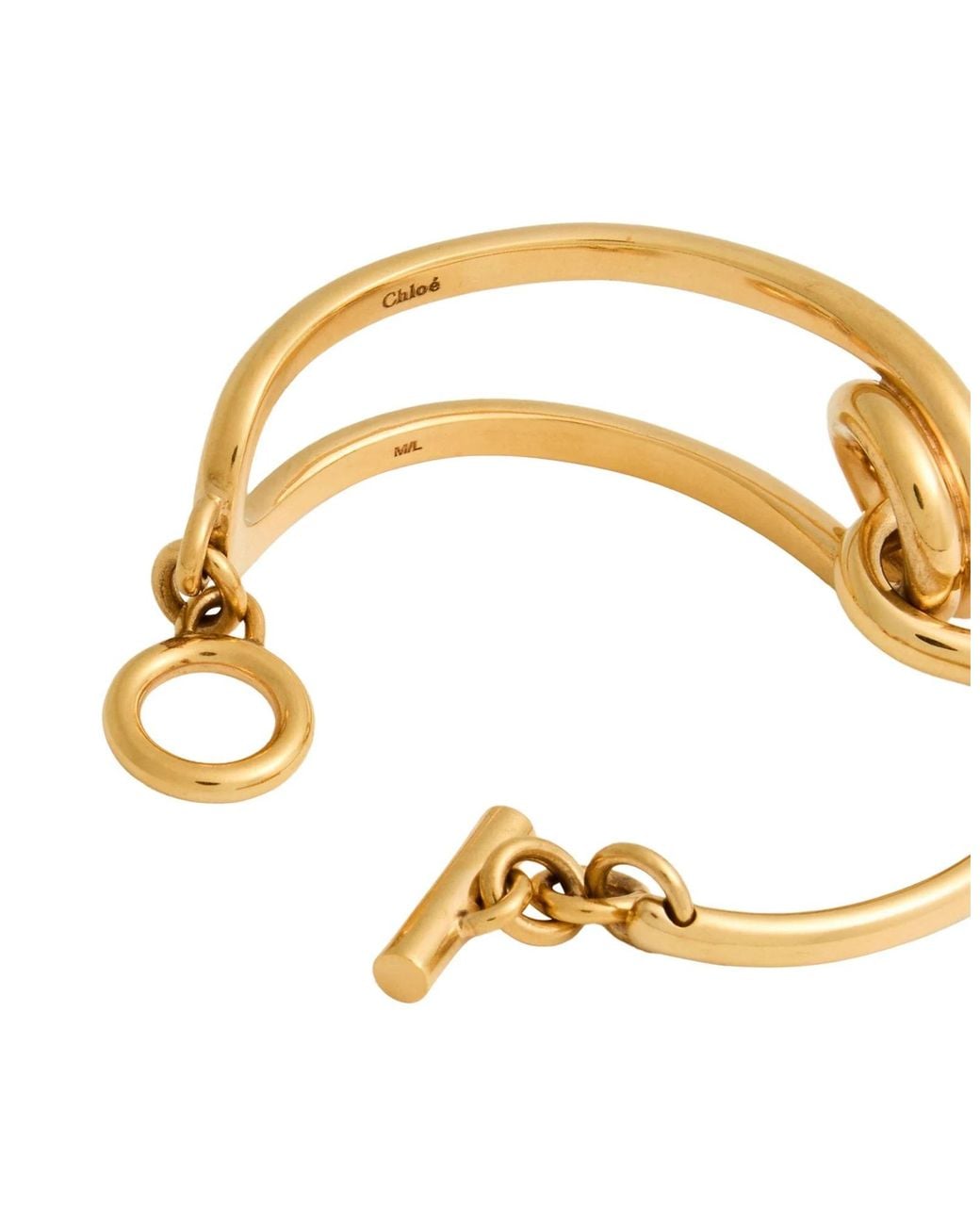 Chloé Metallic Metal T-Clasp Bracelet