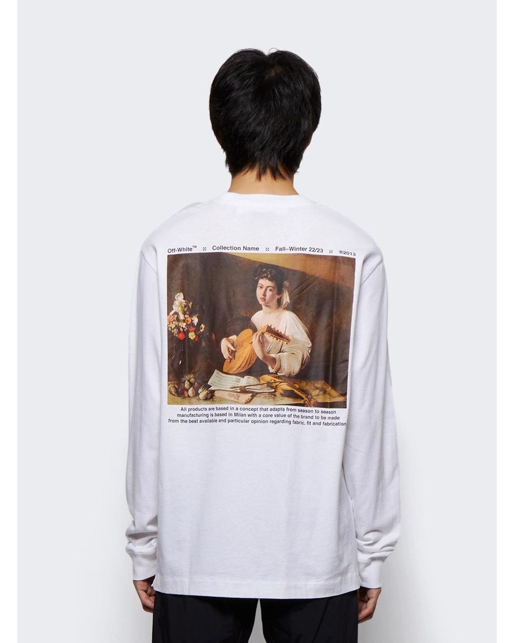 Off-White c/o Virgil Abloh White Caravaggio Lute Print T-Shirt for men