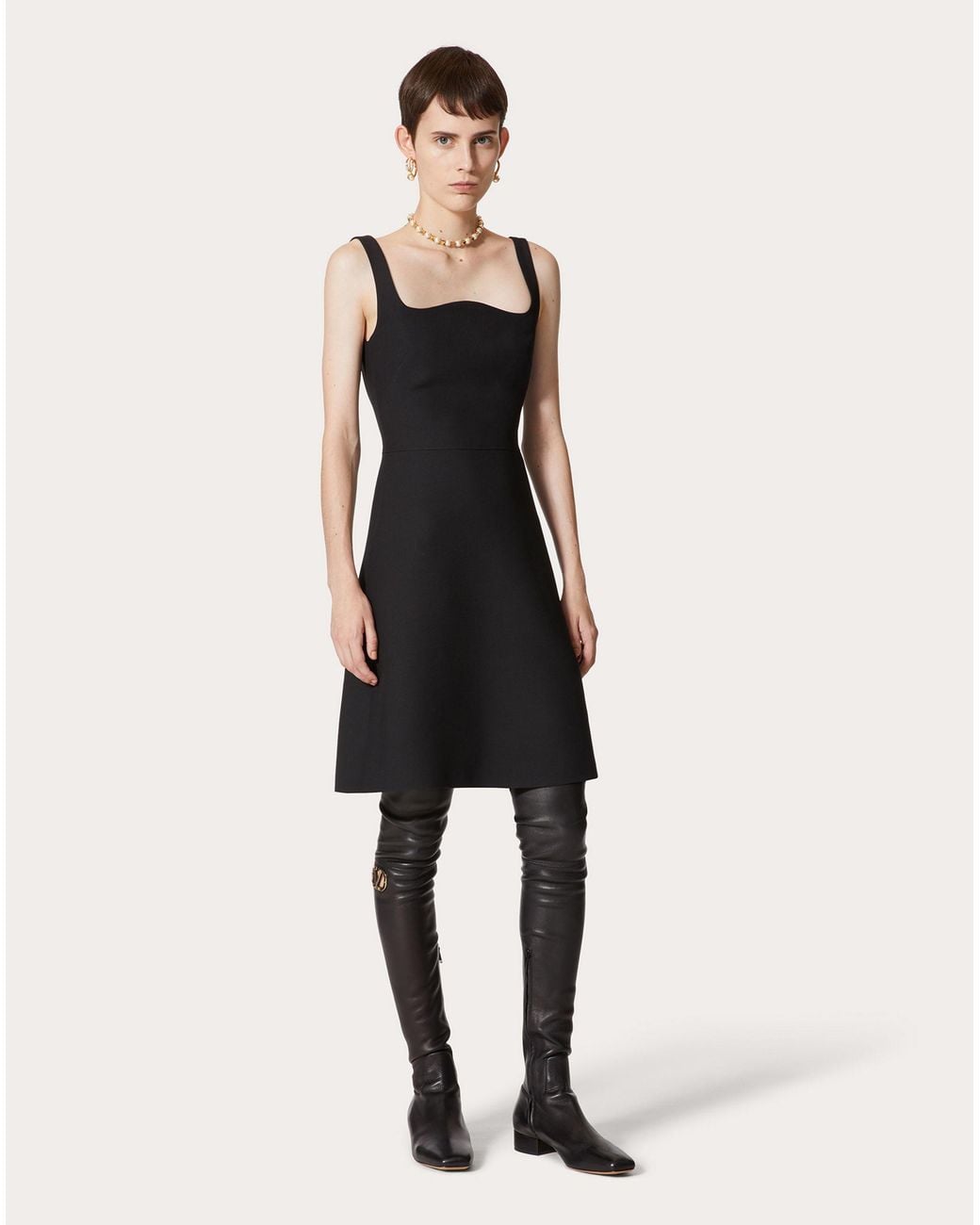 Valentino Black Open Back Sleeveless Mini Dress