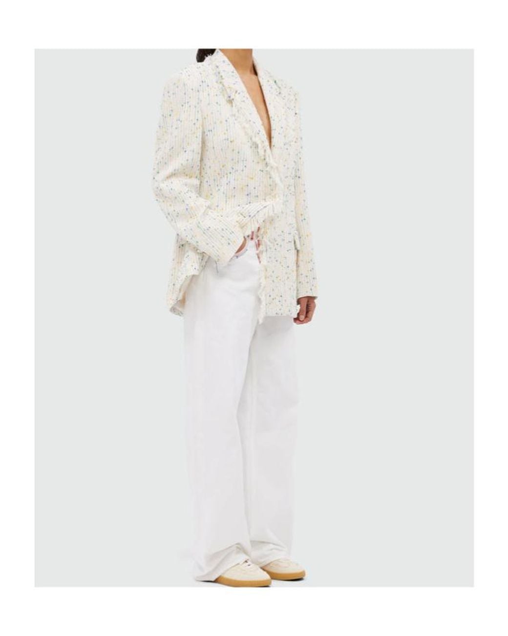 MSGM White Blazer