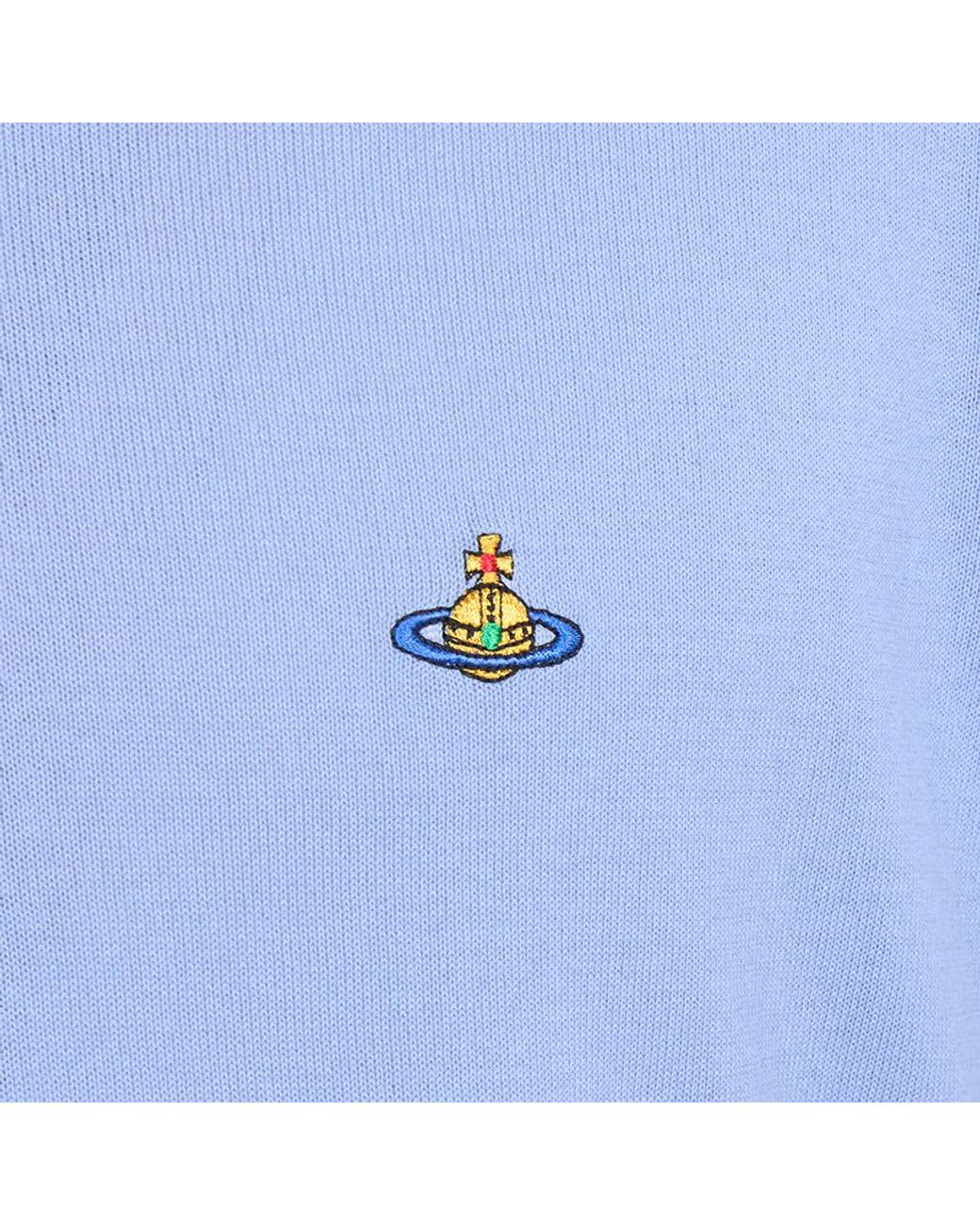 Vivienne Westwood Blue Short-Sleeved Knitted T-Shirt for men