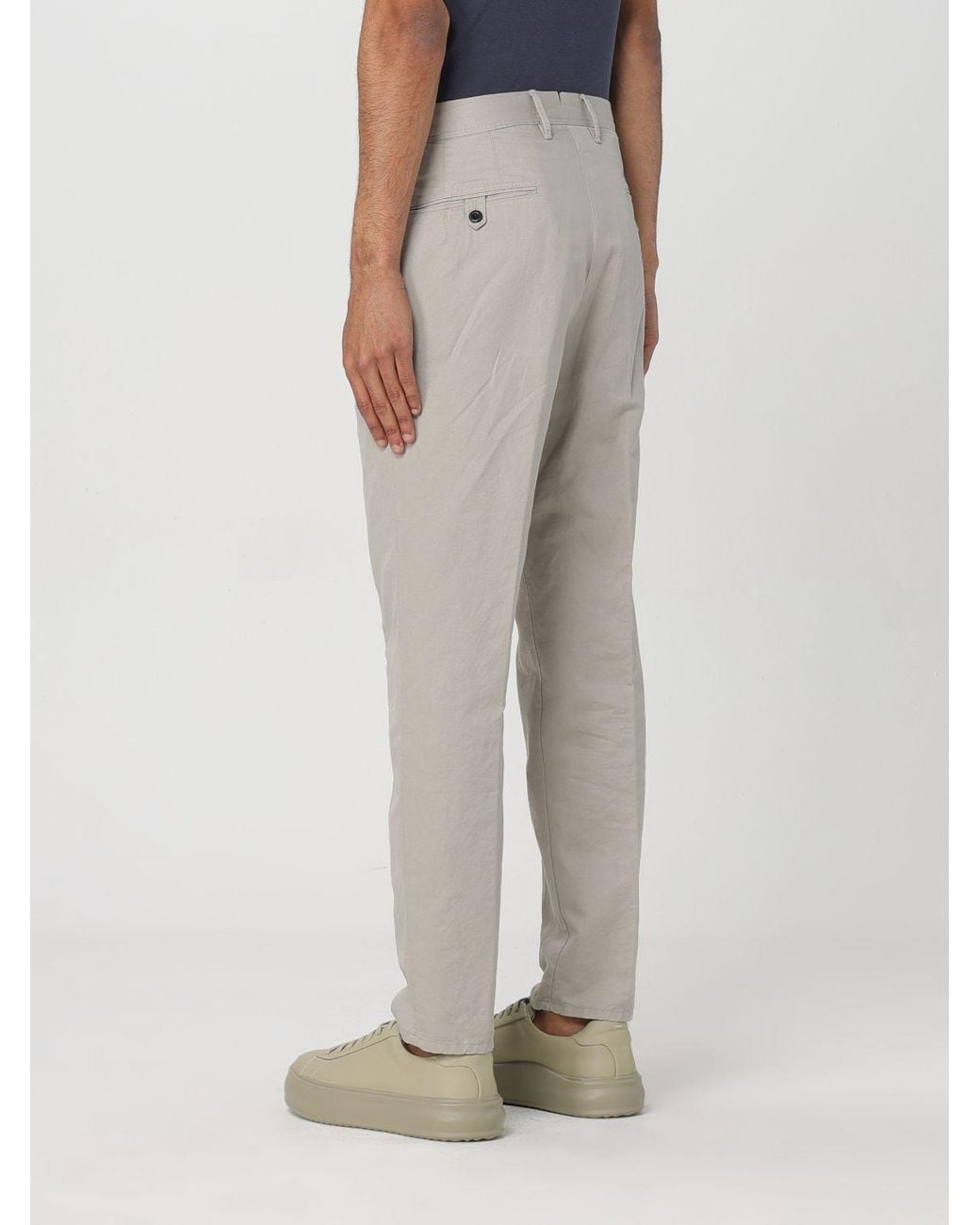 Incotex Gray Straight Leg Trousers for men