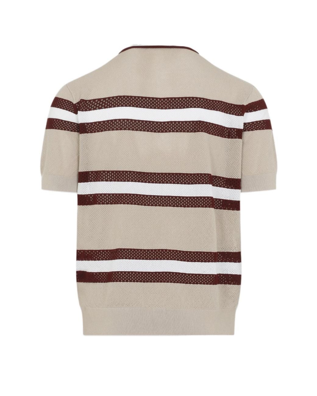 Dries Van Noten Gray Striped Polo Shirt for men