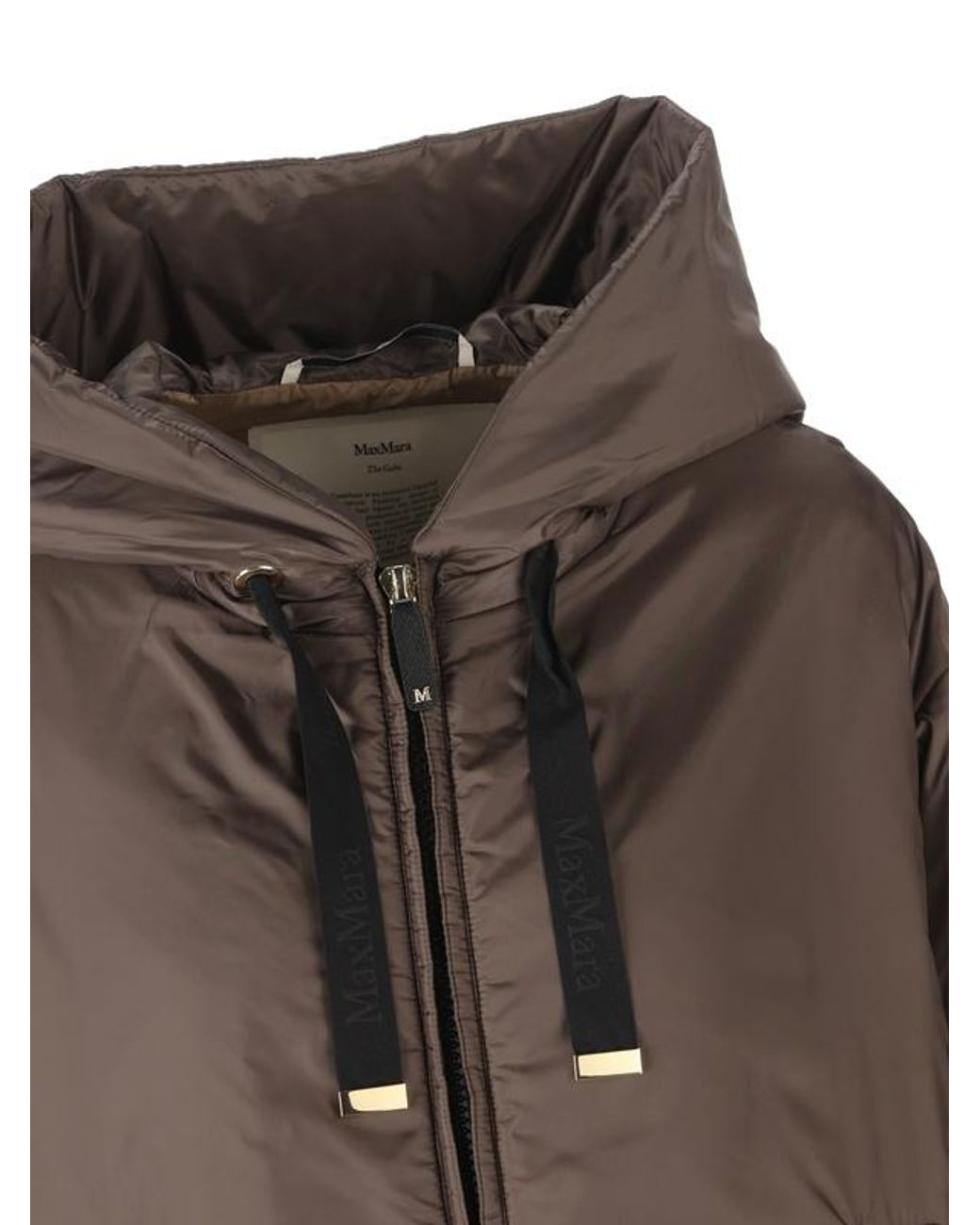 Max Mara Brown The Cube Daria Quilted Hooded Jacket