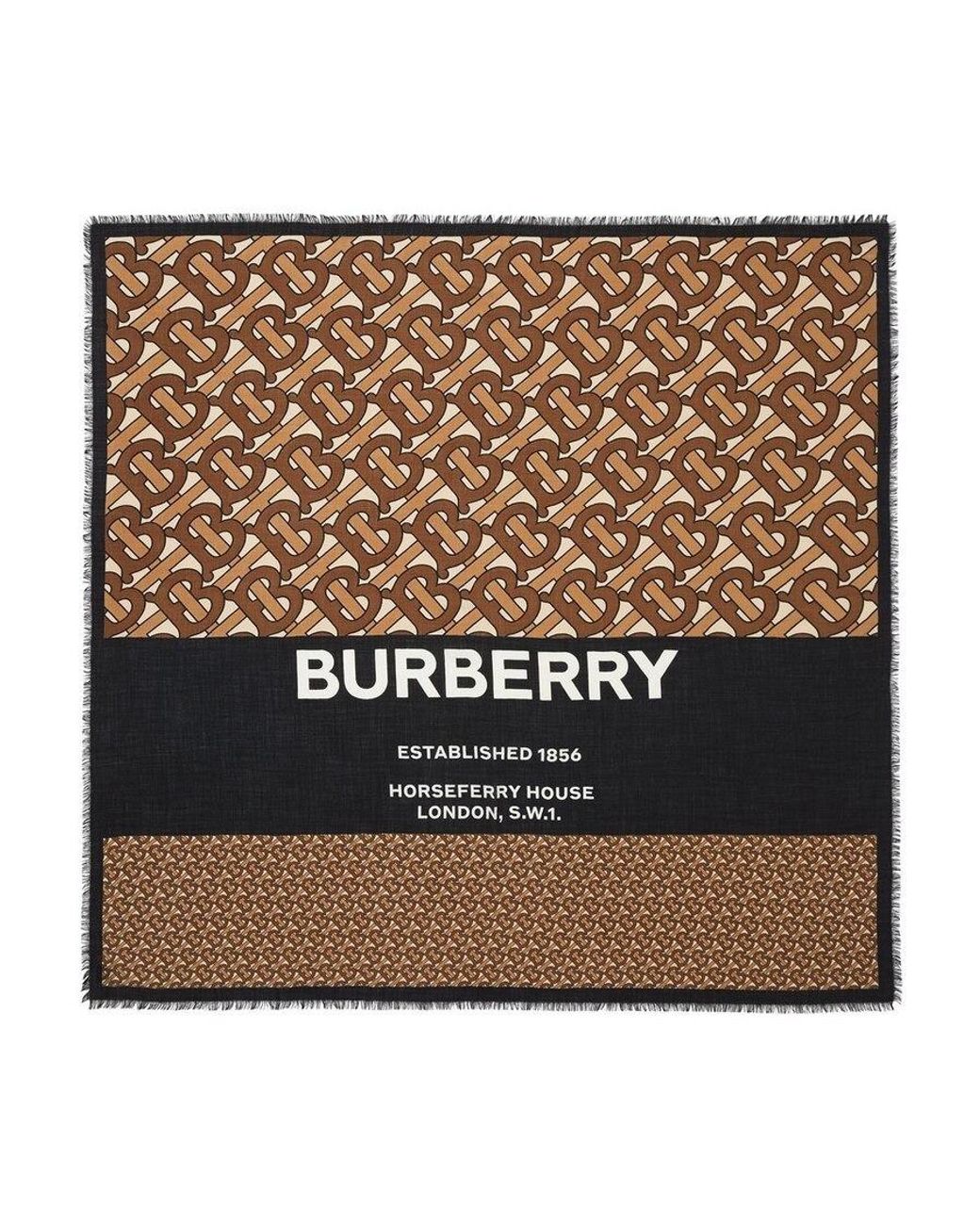 Burberry Metallic Monogram-Print Scarf for men