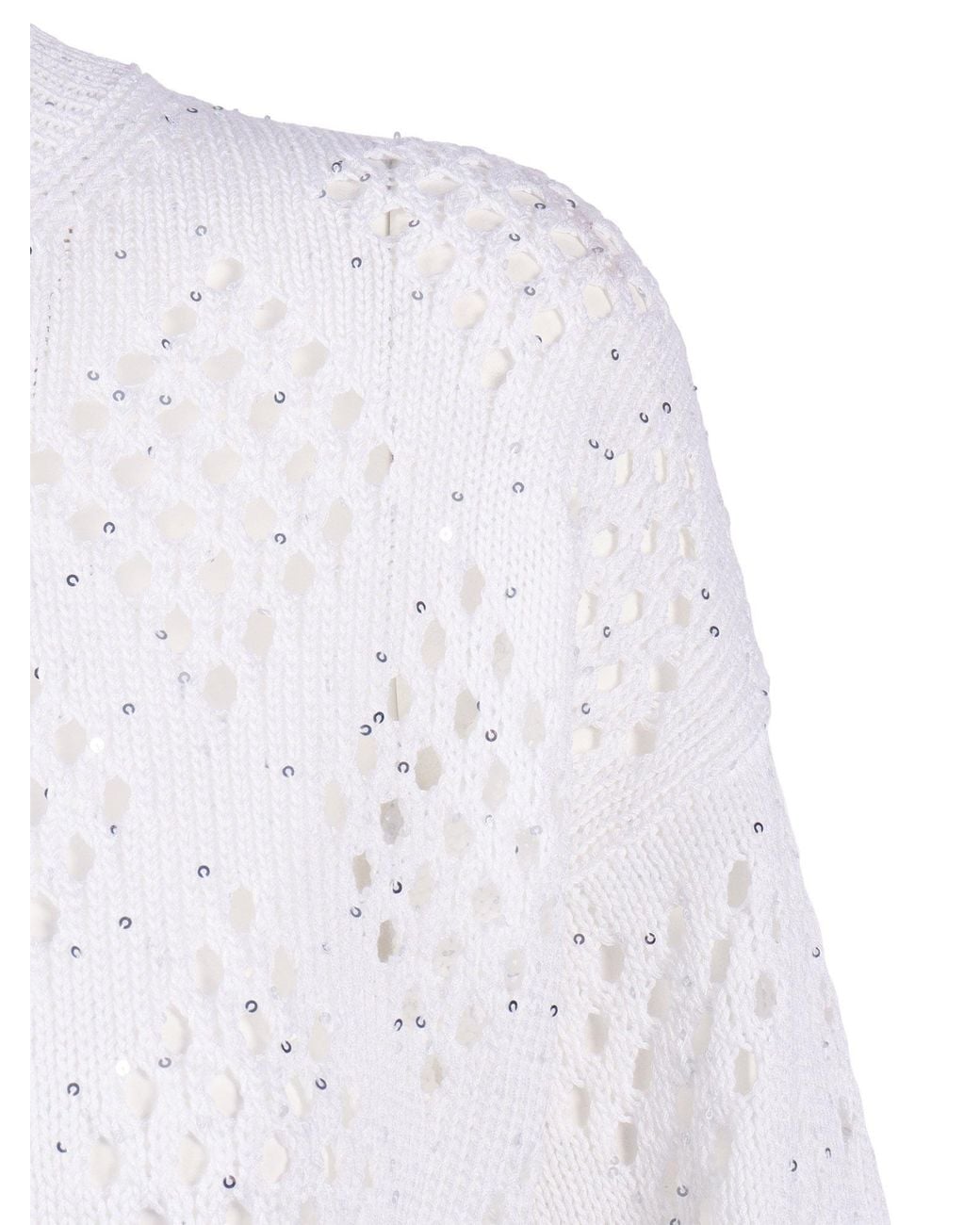 Peserico White Openwork Sweater