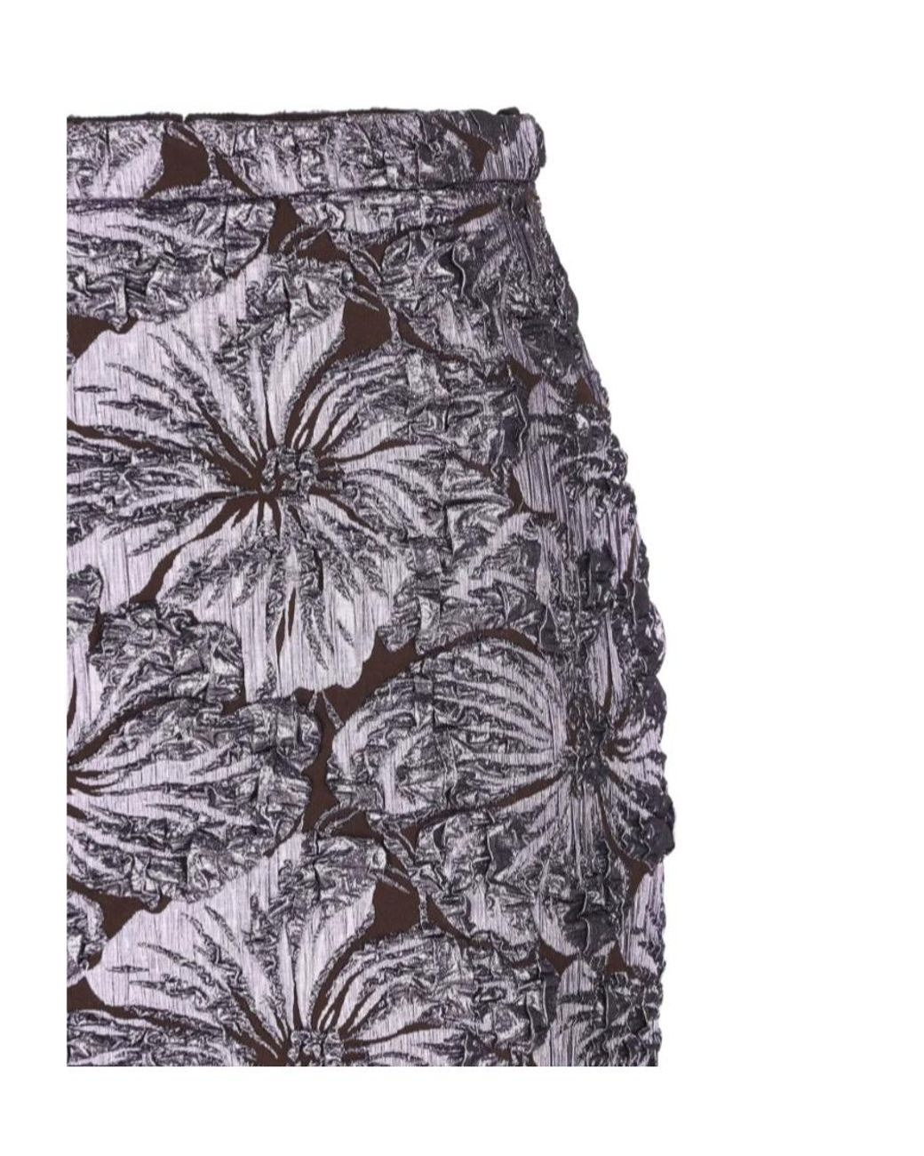 Gucci Gray Floral Motif Skirt