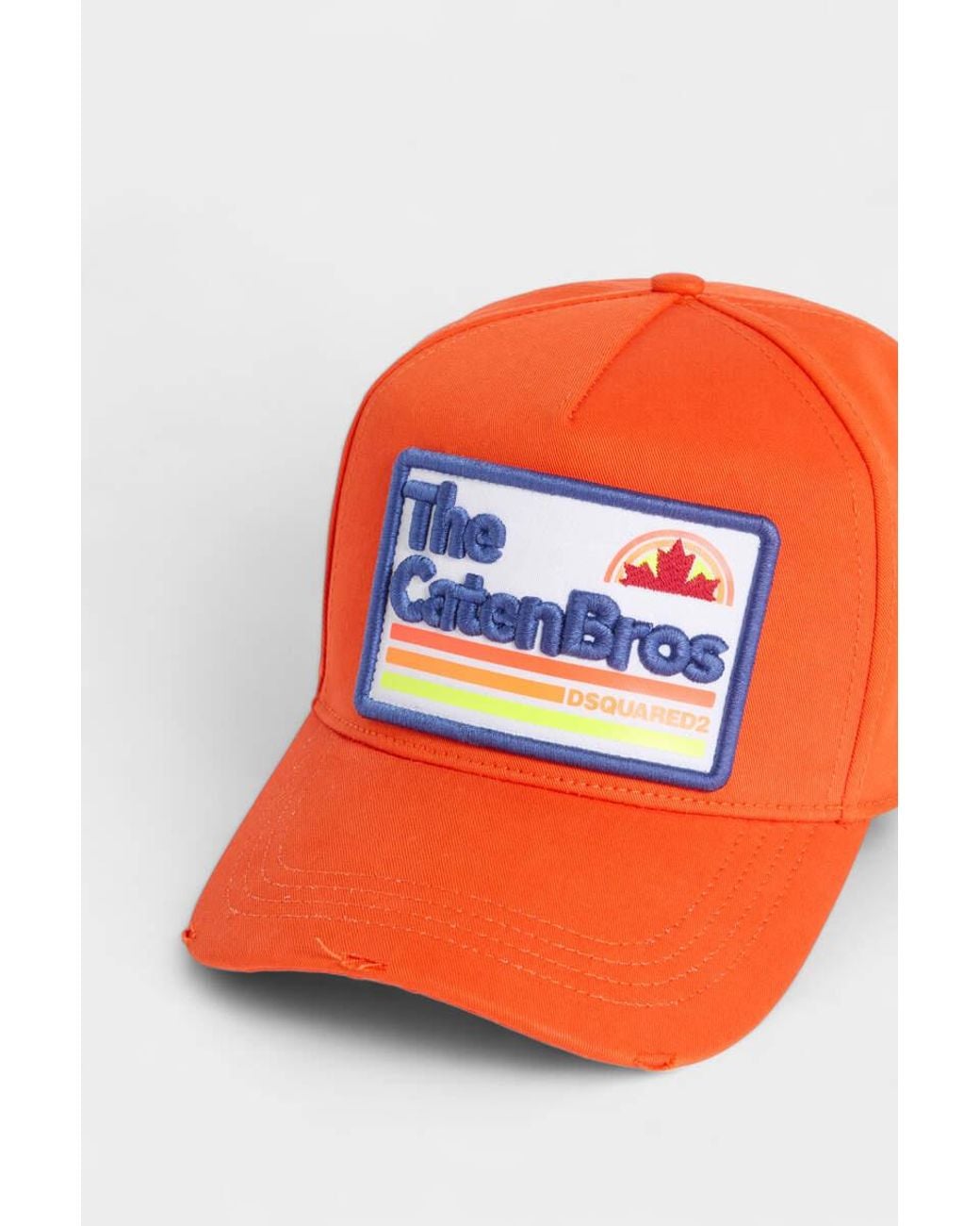 DSquared² Orange Logo Patch Baseball Cap for men