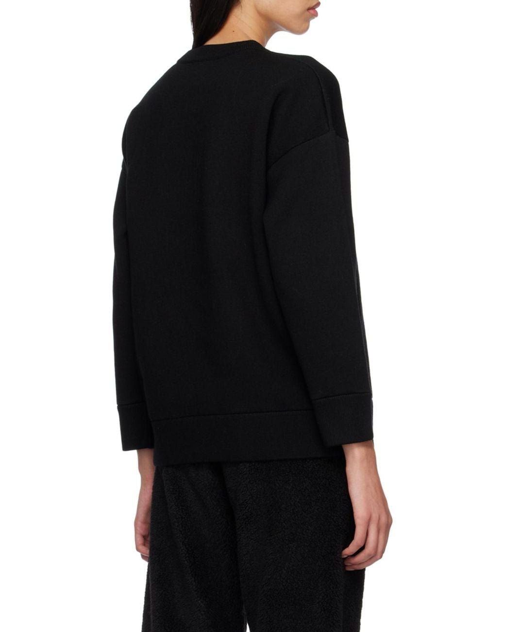 Burberry Black Logo Print Crewneck Sweatshirt