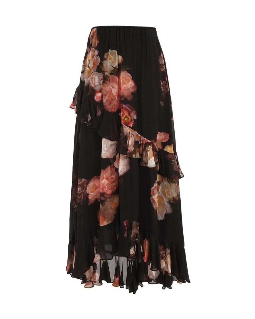 Zimmermann Black Hypnotic Asymmetric Midi Skirt