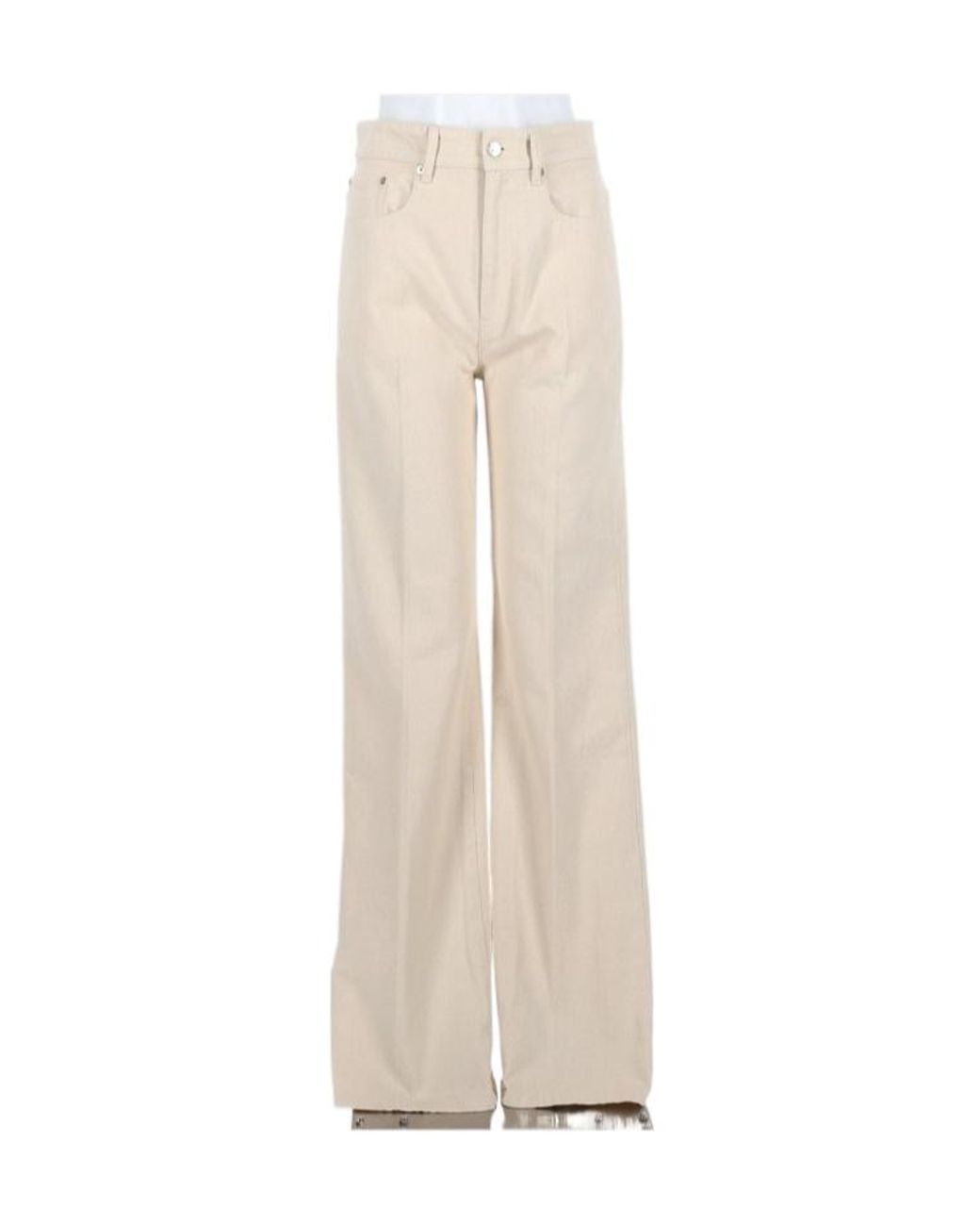 A.P.C. White High-Rise Wide-Leg Jeans
