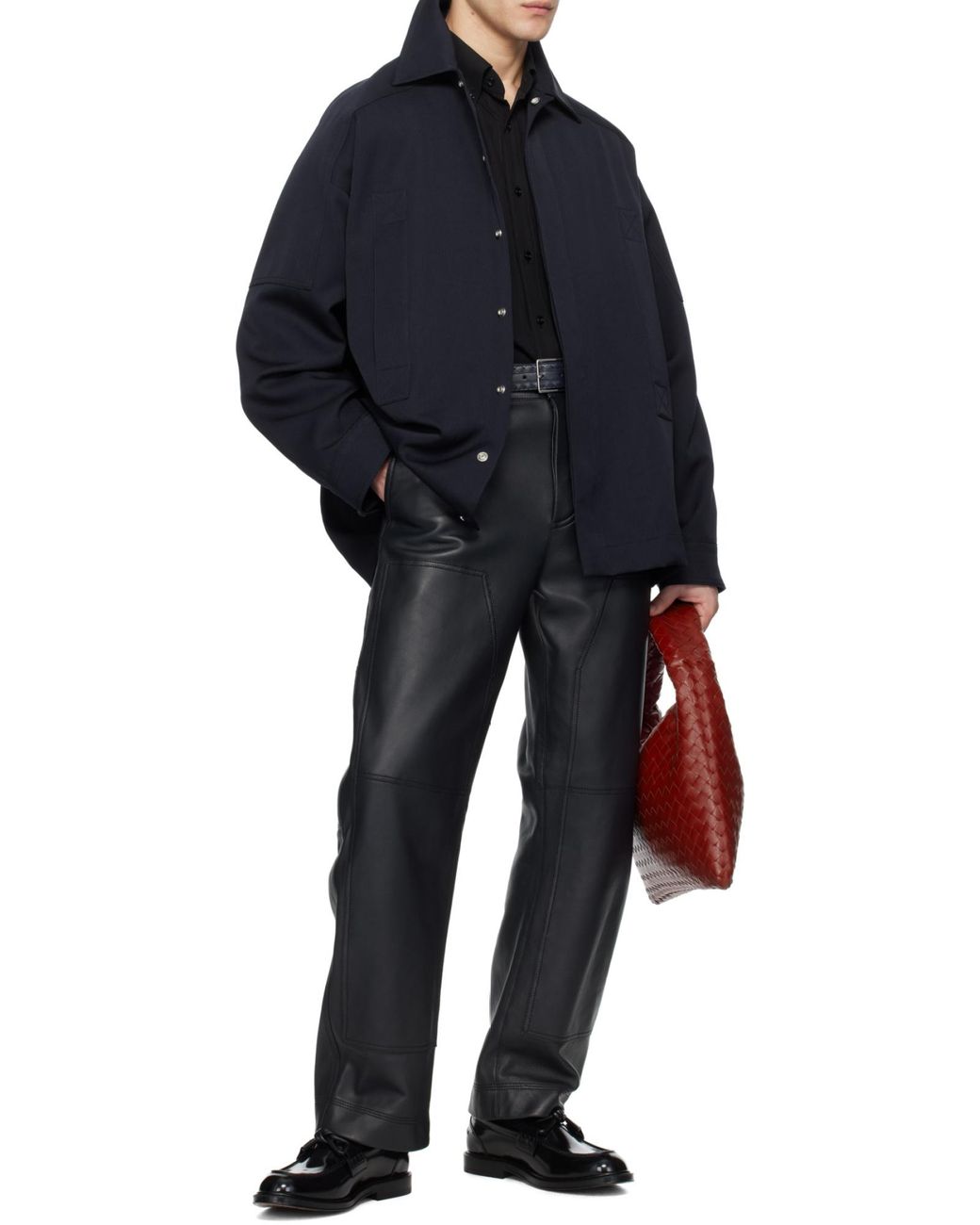 Bottega Veneta Black Astaire Knot Detailed Loafers for men