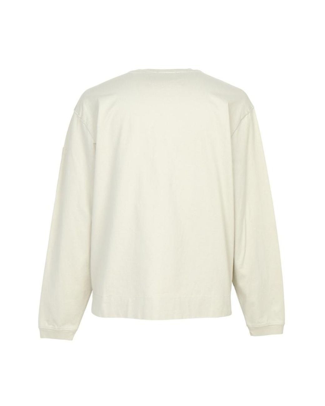 C P Company White Long-Sleeved Sweatshirt for men