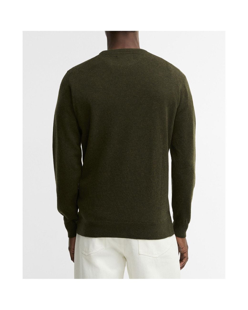 Barbour Green Crew Neck Knit Sweater for men