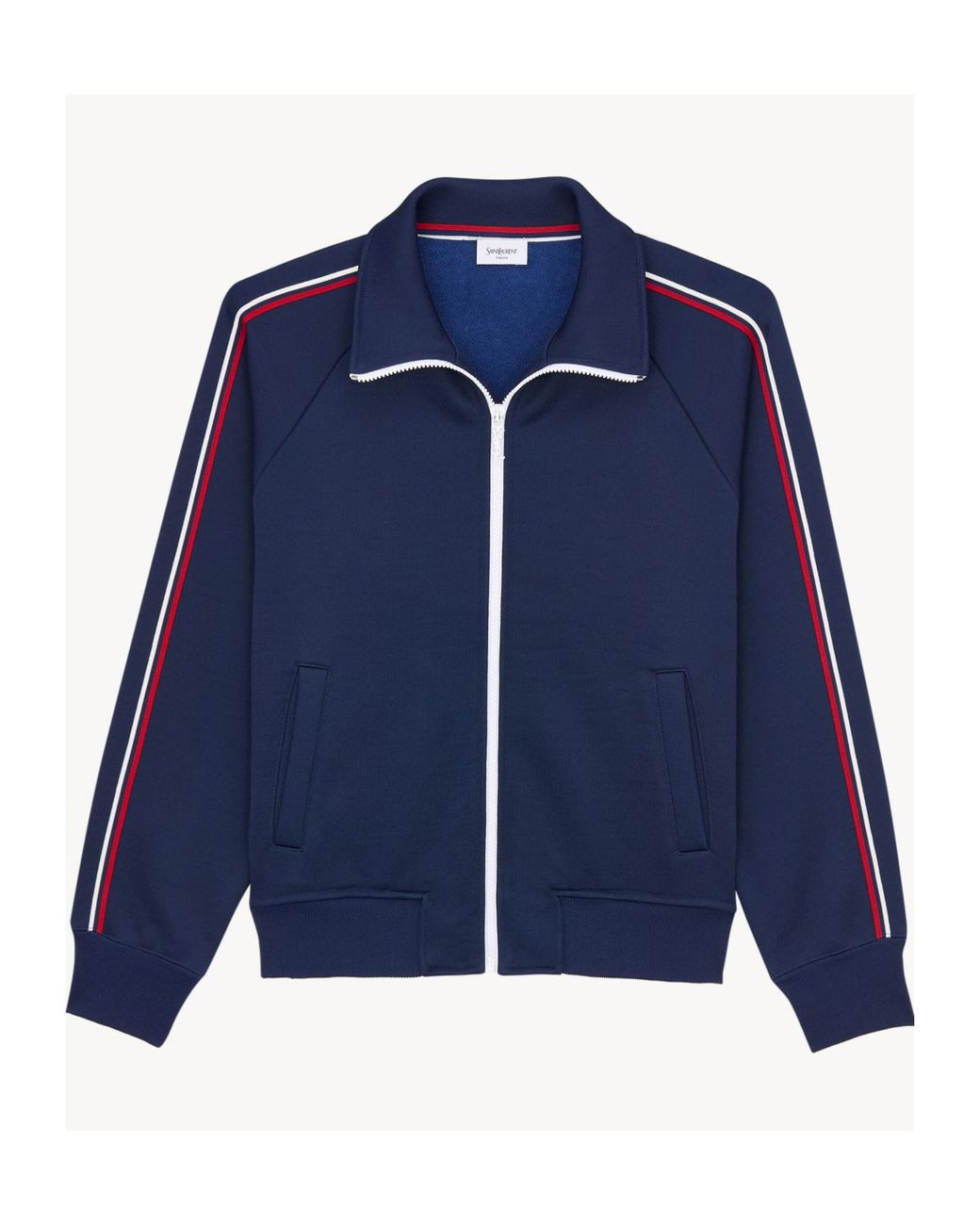 Saint Laurent Blue Zip-Up Track Jacket for men