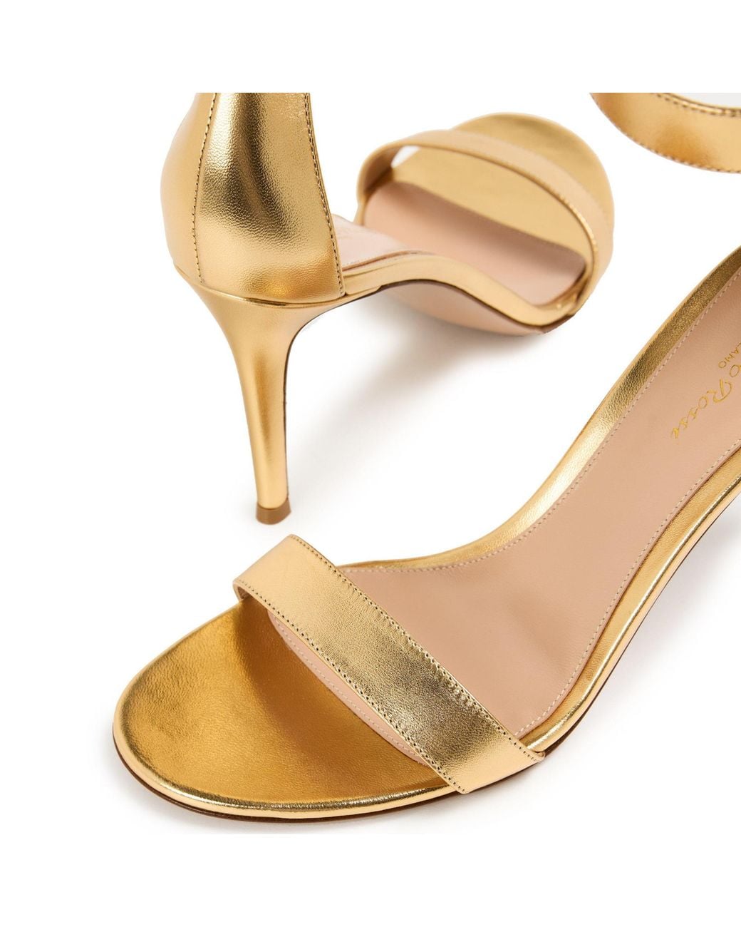 Gianvito Rossi Metallic Simple High-Heeled Sandals