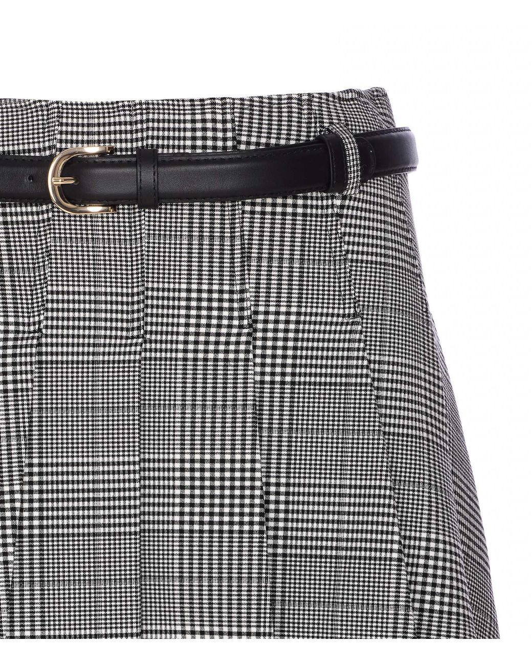 Self-Portrait Gray Prince Of Wales-Check Skirt