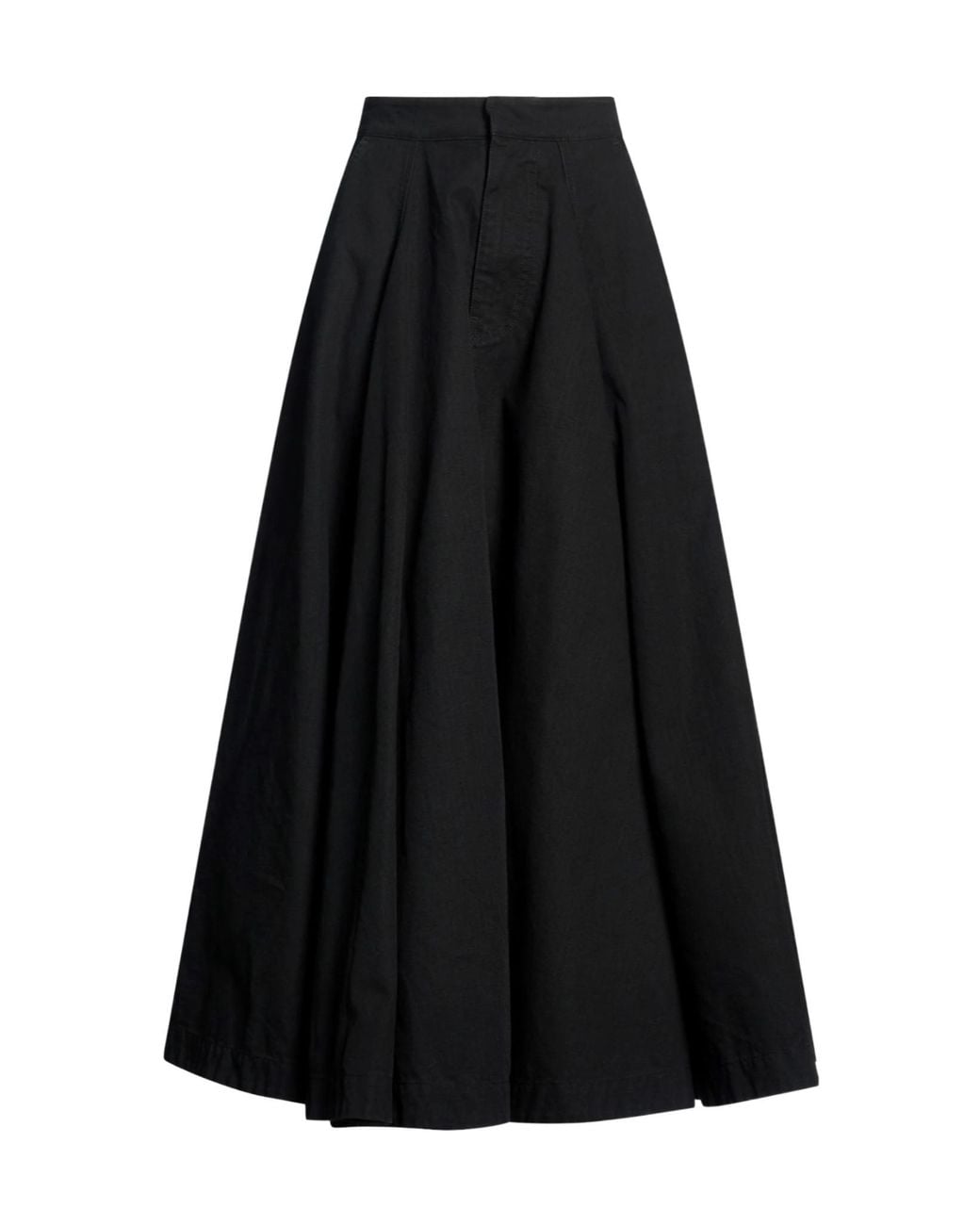 Balenciaga Black Solid-Colored Pleated Skirt
