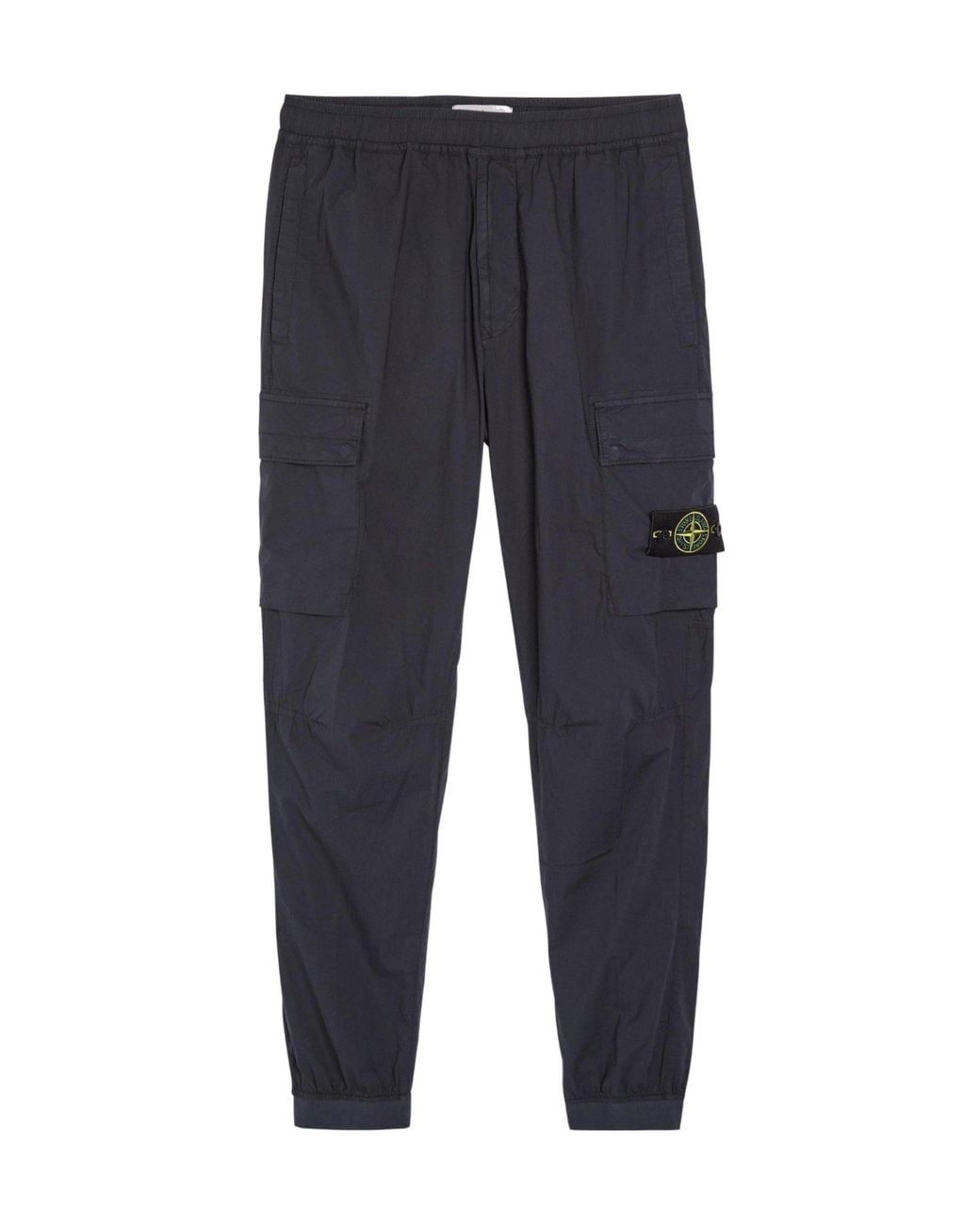 Stone Island Blue Drawstring Workwear Tapered Pants for men