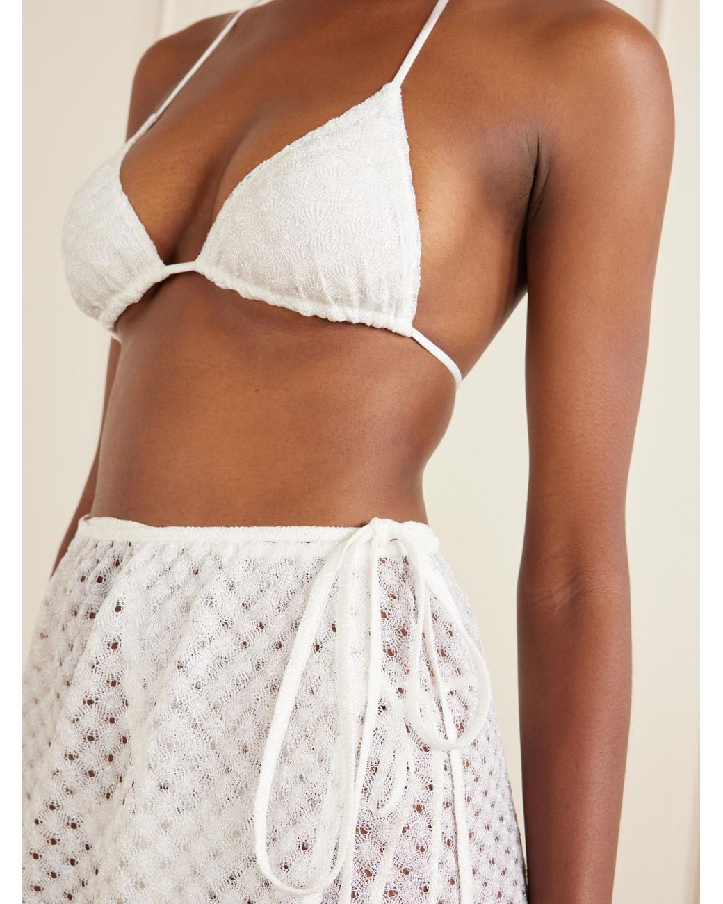 Missoni White Mesh Mini Skirt