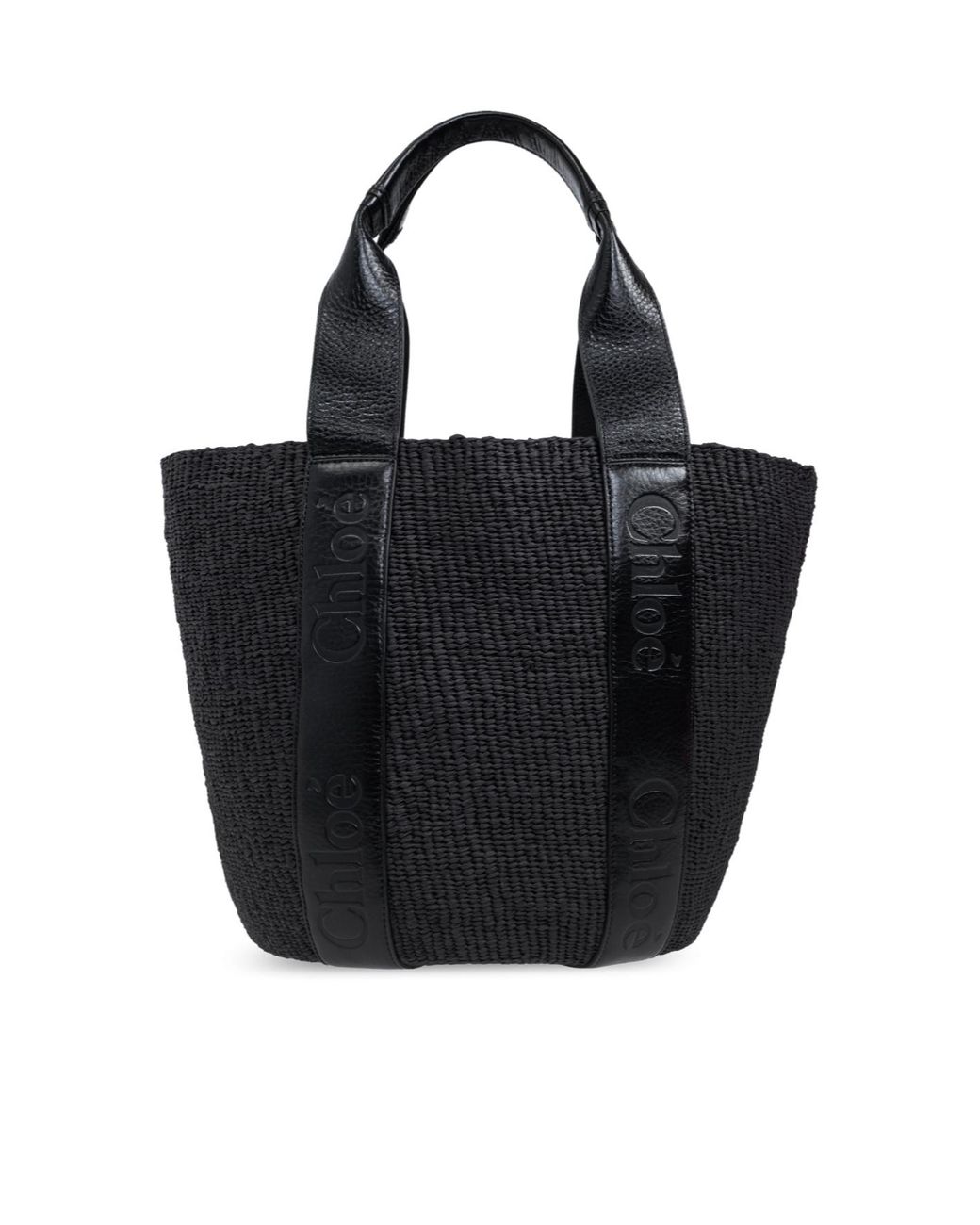 Chloé Black Chloé Woody Large Tote Bag